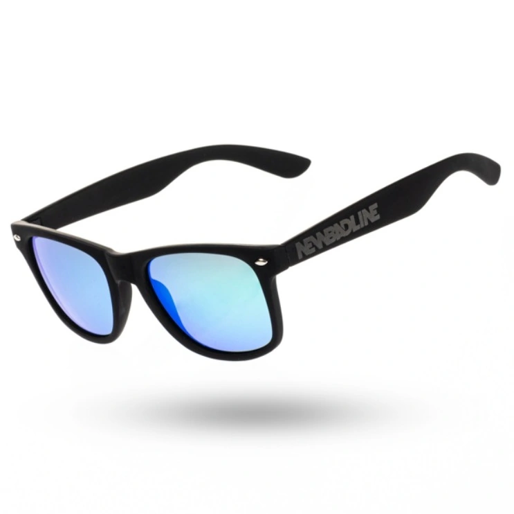 NEW BAD LINE OKULARY CLASSIC POLARIZED BLACK RUBBER GREEN MIRROR 00-05