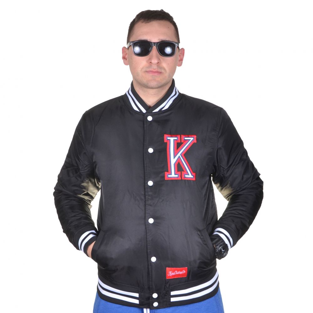 KOKA KURTKA BASEBALL JACKET VHS CZARNA | Klasykshop kurtki zimowe męskie koka