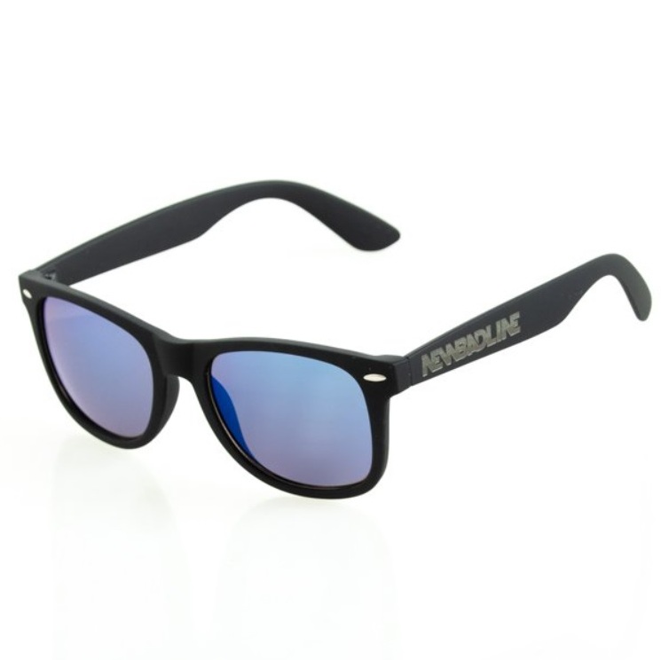 NEW BAD LINE OKULARY CLASSIC BLACK RUBBER BLUE MIRROR 129