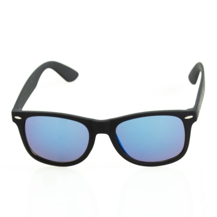 NEW BAD LINE OKULARY CLASSIC BLACK RUBBER BLUE MIRROR 129