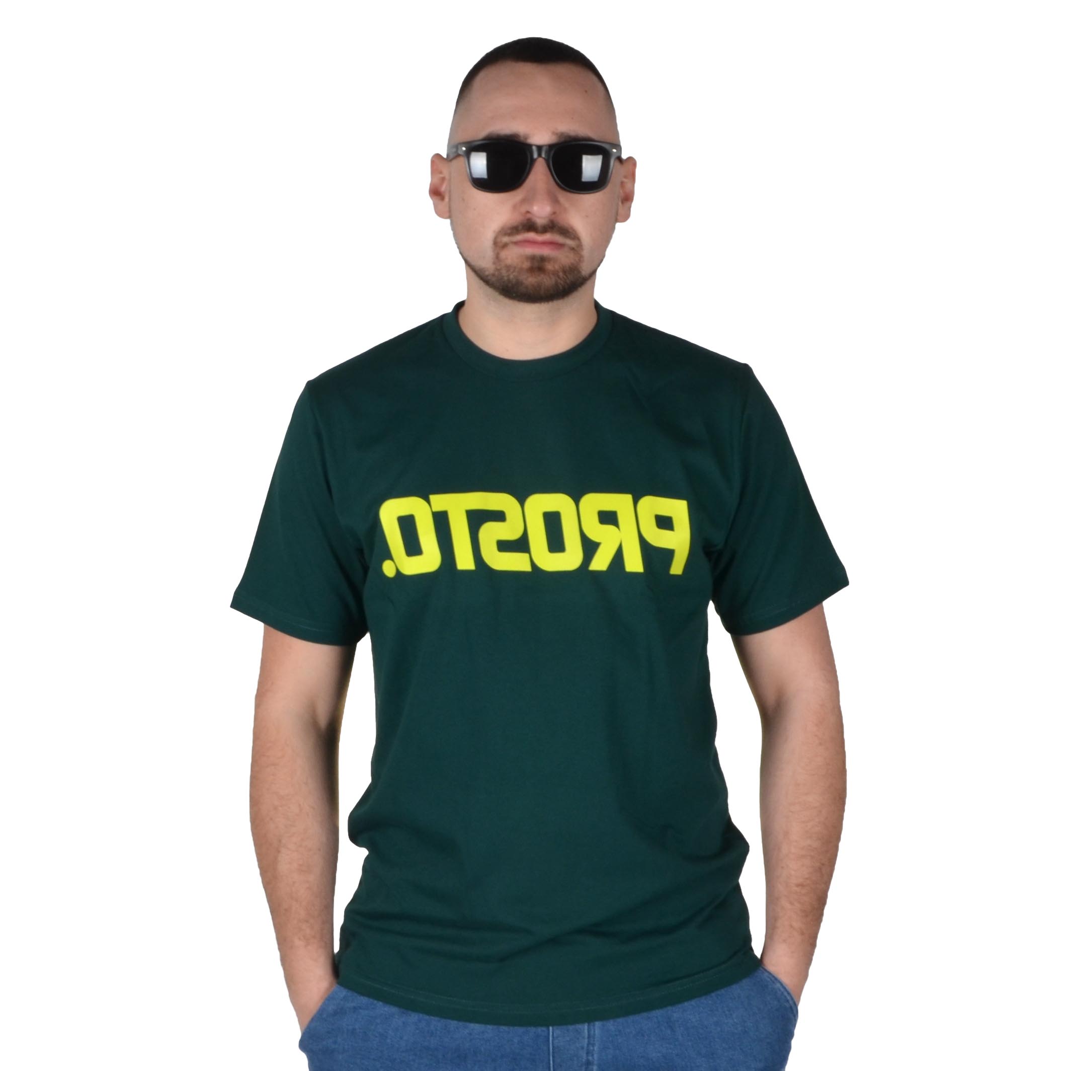 PROSTO. KLASYK KOSZULKA T-SHIRT REVERS ZIELONA