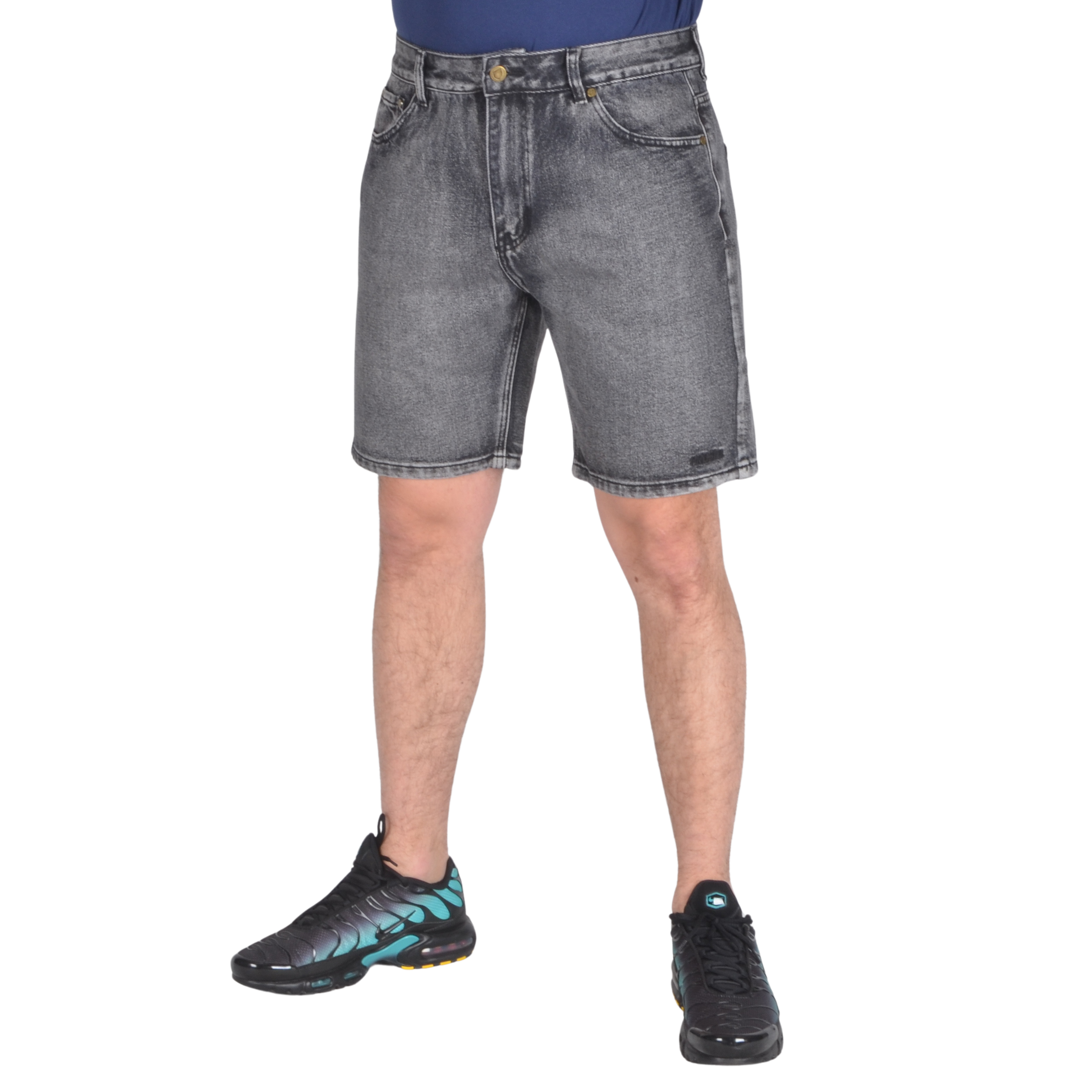 PROSTO. KLASYK SPODENKI JEANS REGULAR JANG SZARE