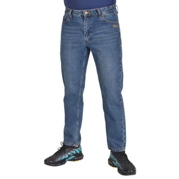 PROSTO. KLASYK SPODNIE JEANS TAPERED TRAS NIEBIESKIE