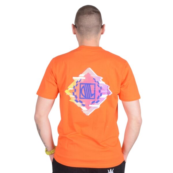 DIIL KOSZULKA KLASYK T-SHIRT ABSTRACT POMARAŃCZOWA