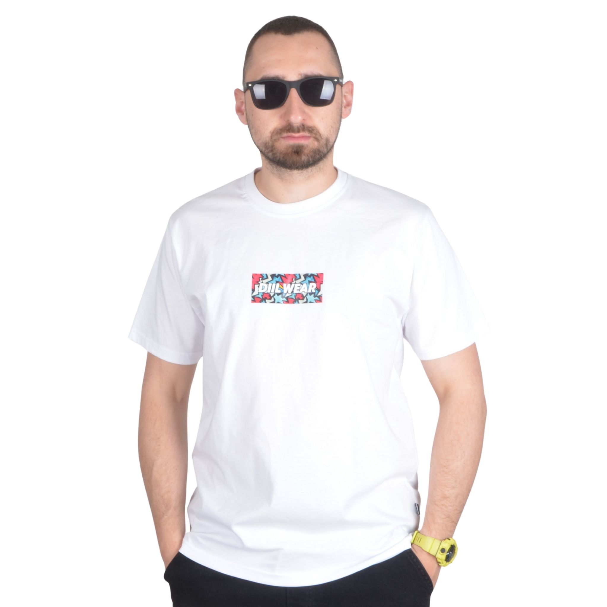 DIIL KOSZULKA KLASYK T-SHIRT PATTERN BIAŁA