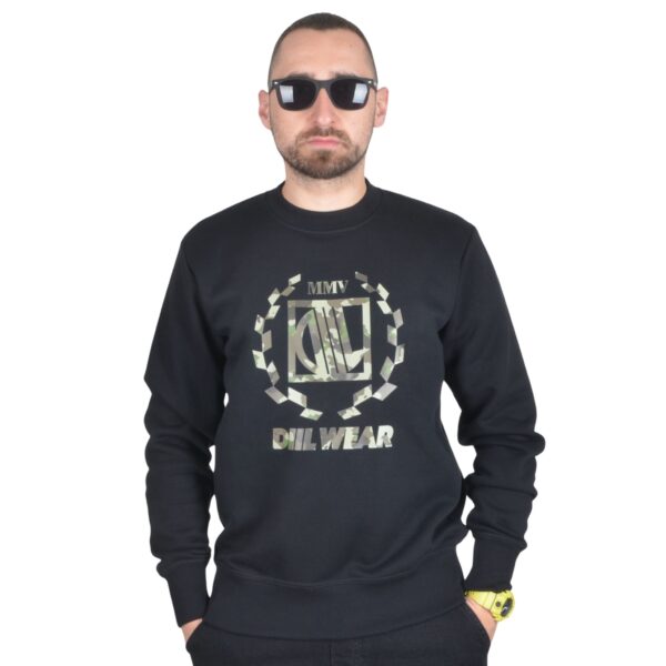 DIIL BLUZA BEZ KAPTURA KLASYK LAUR GANG CAMO CZARNA