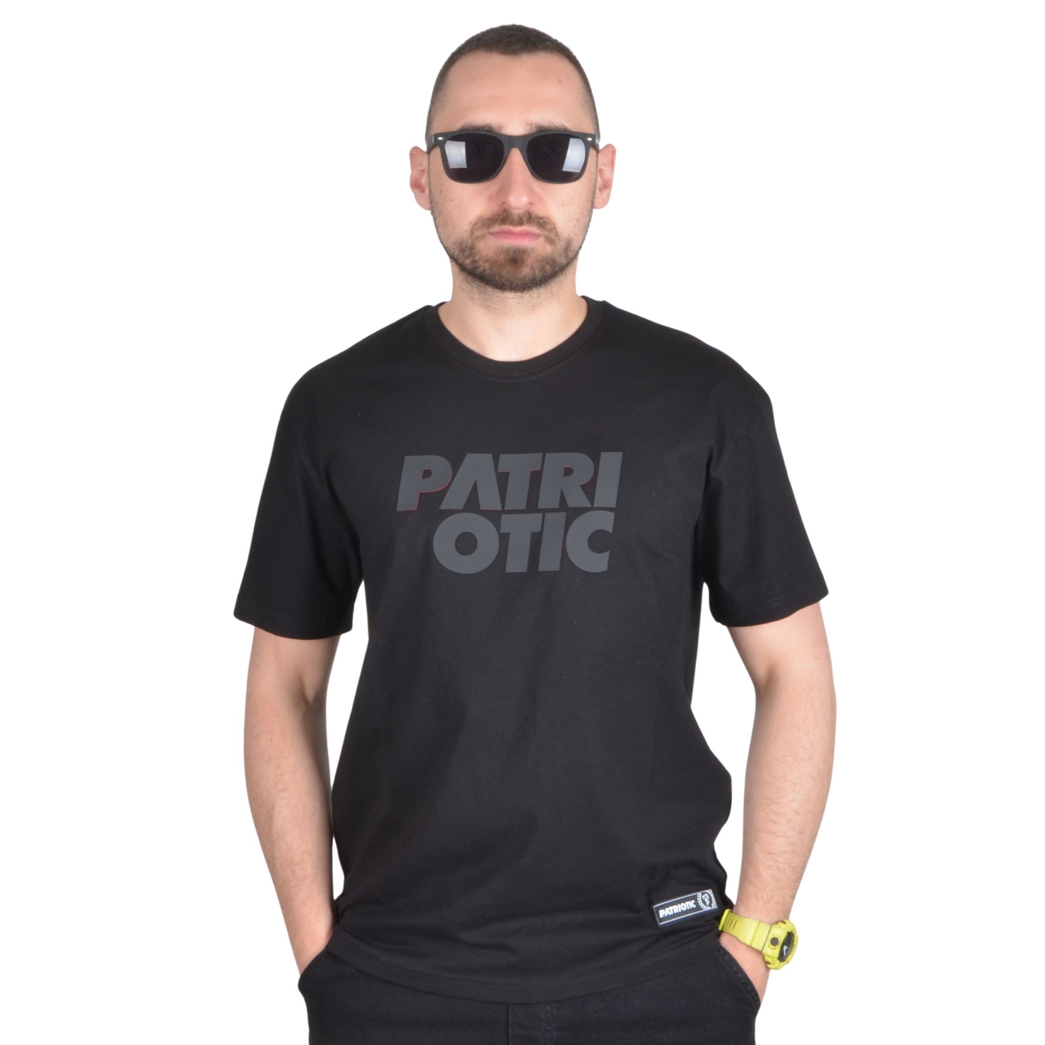 PATRIOTIC KOSZULKA T-SHIRT CLS RED SHADOW CZARNA