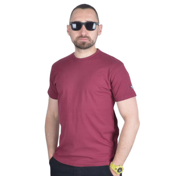 PATRIOTIC KOSZULKA T-SHIRT CLS APP SLEEVE BORDOWA