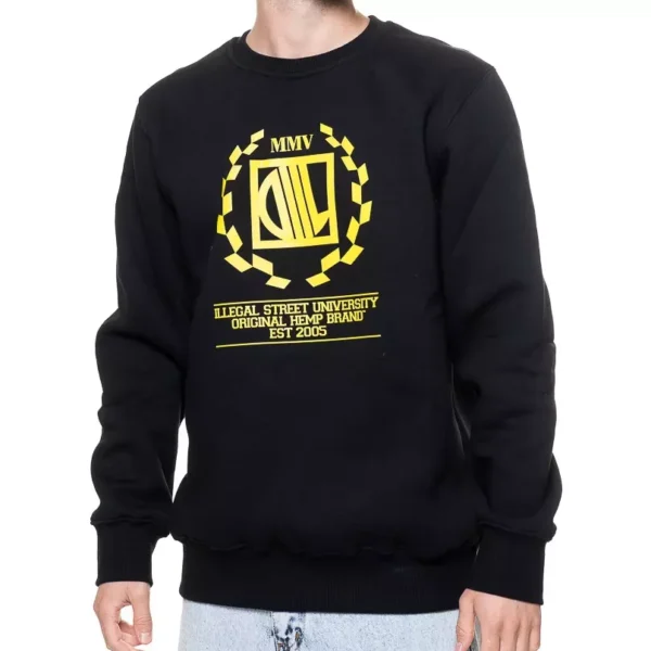 DIIL BLUZA BEZ KAPTURA KLASYK LAUR CLASSIC CZARNA YELLOW