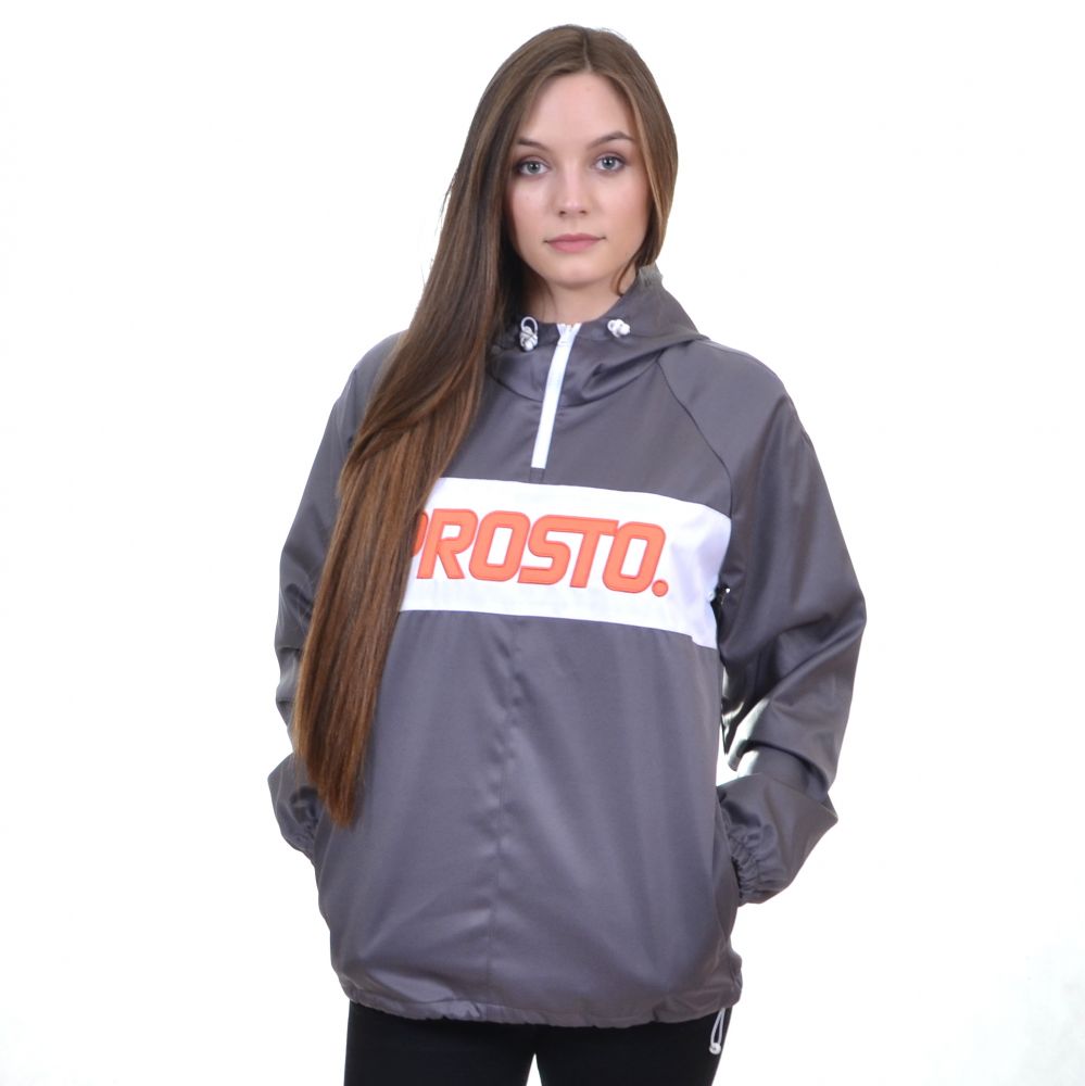 PROSTO. KLASYK KURTKA DAMSKA WIATRÓWKA RUN SZARA | Klasykshop kurtki damskie prosto