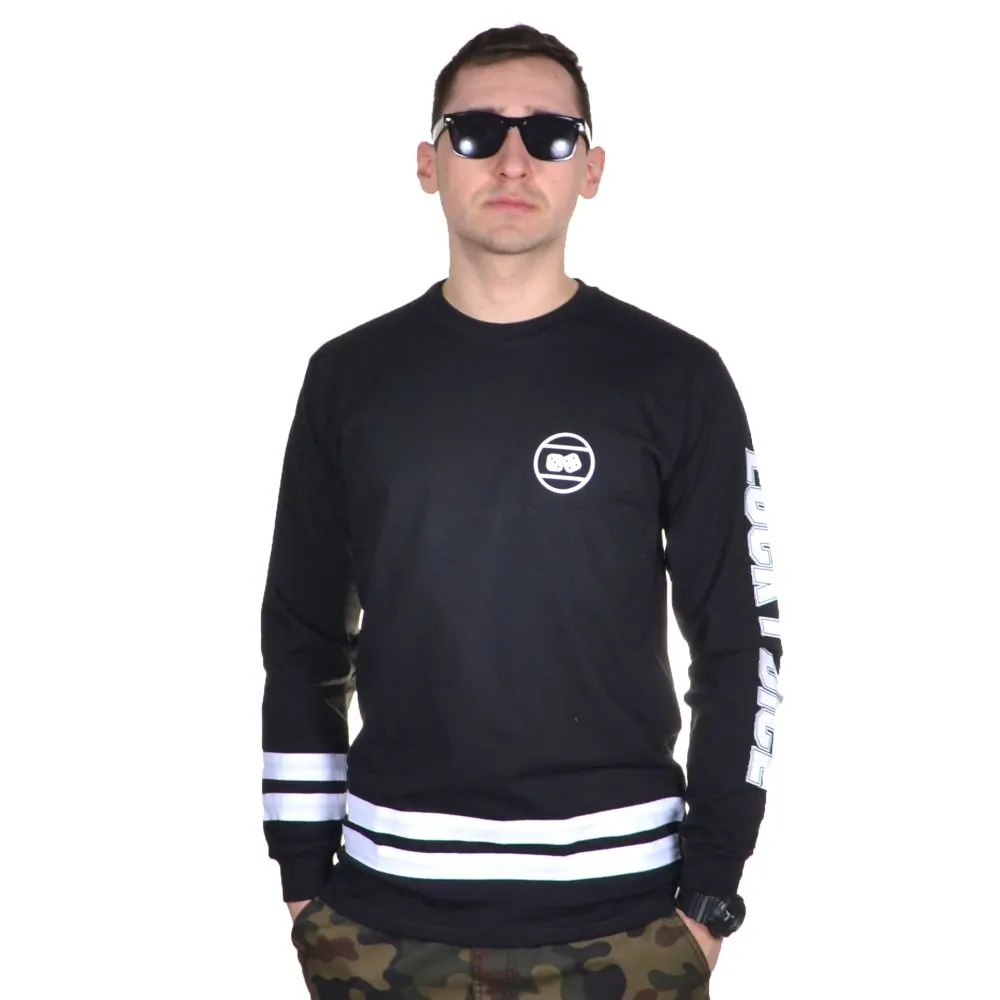 LUCKY DICE LONGSLEEVE 2 STRIPES CZARNA