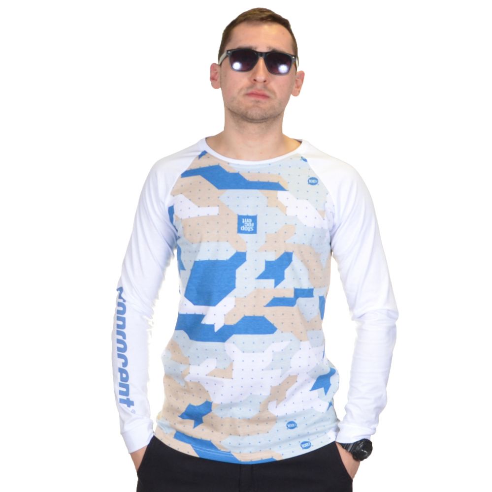 LONGSLEEVE STOPROCENT LS CAMO18 BIAŁY