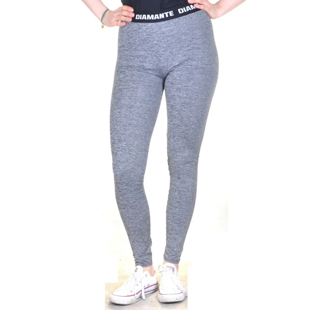 DIAMANTE WEAR LEGGINSY CLASSIC SZARE (NIEOCIEPLANE)