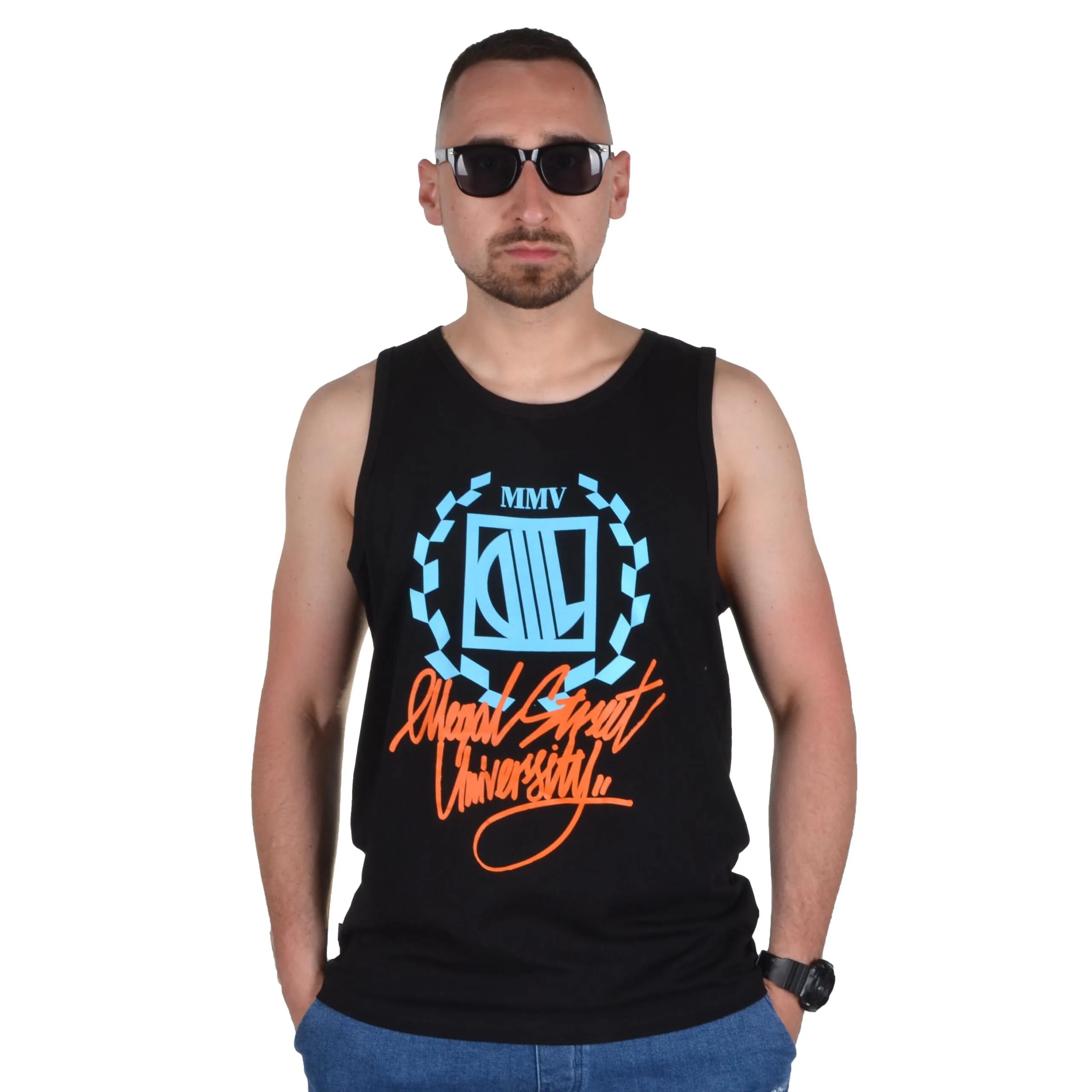 DIIL TANK TOP KLASYK LAUR UNIVERSITY CZARNY