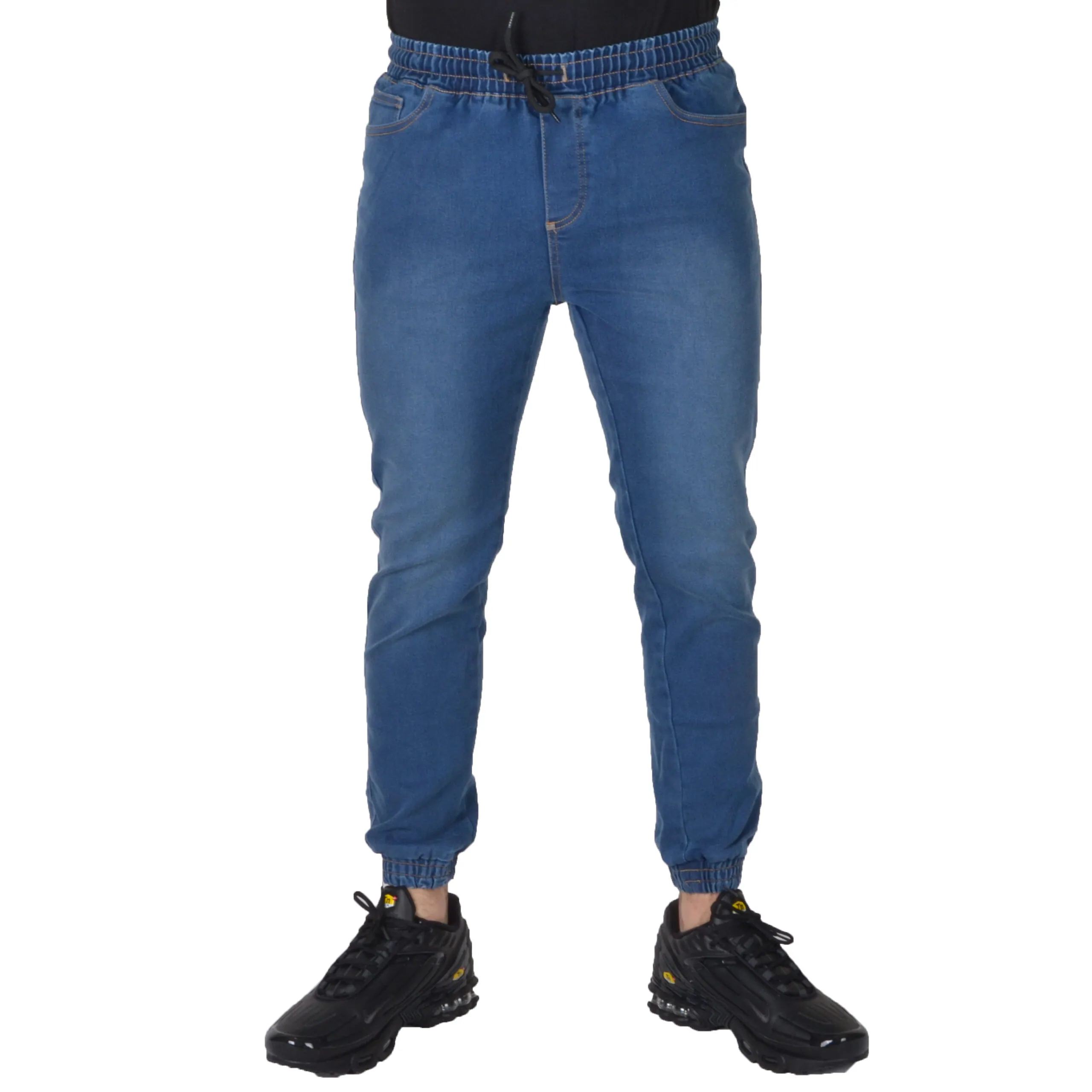 MORO SPORT SPODNIE JOGGER SLANT TAG ŚREDNI JEANS