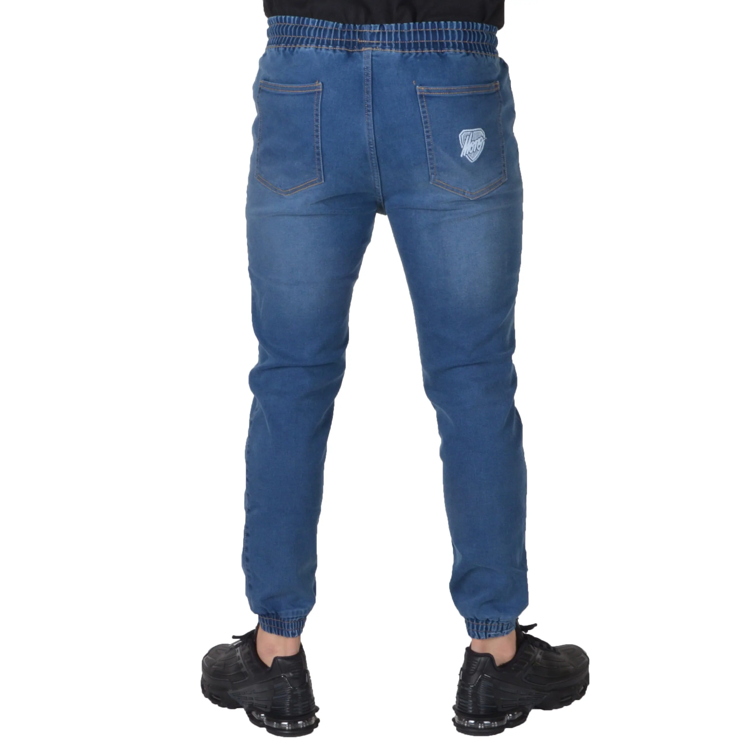 MORO SPORT SPODNIE JOGGER SLANT TAG ŚREDNI JEANS