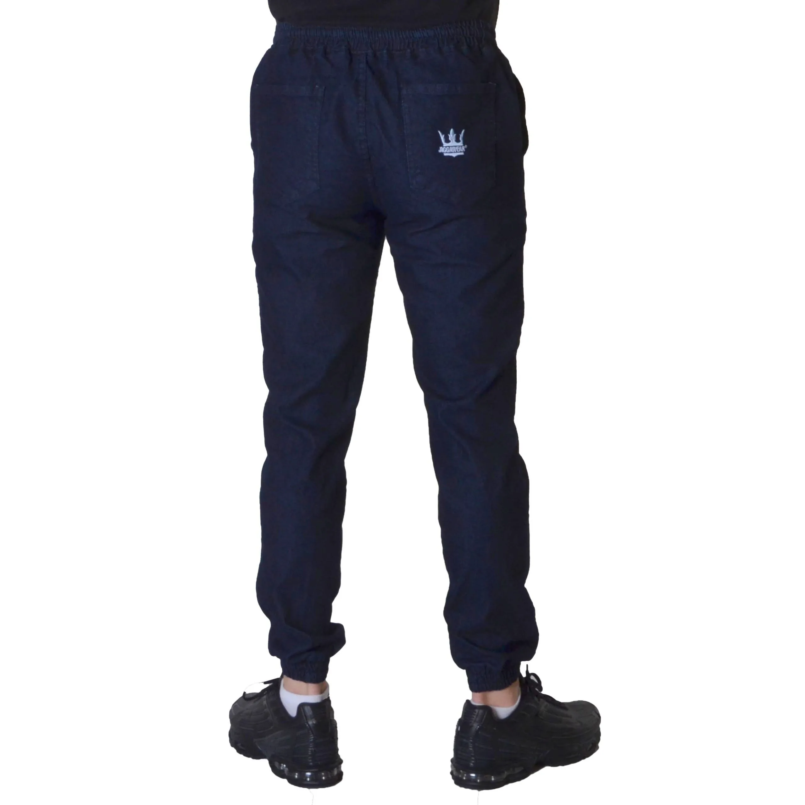 JIGGA WEAR SPODNIE JOGGER JEANS CROWN GRANATOWE