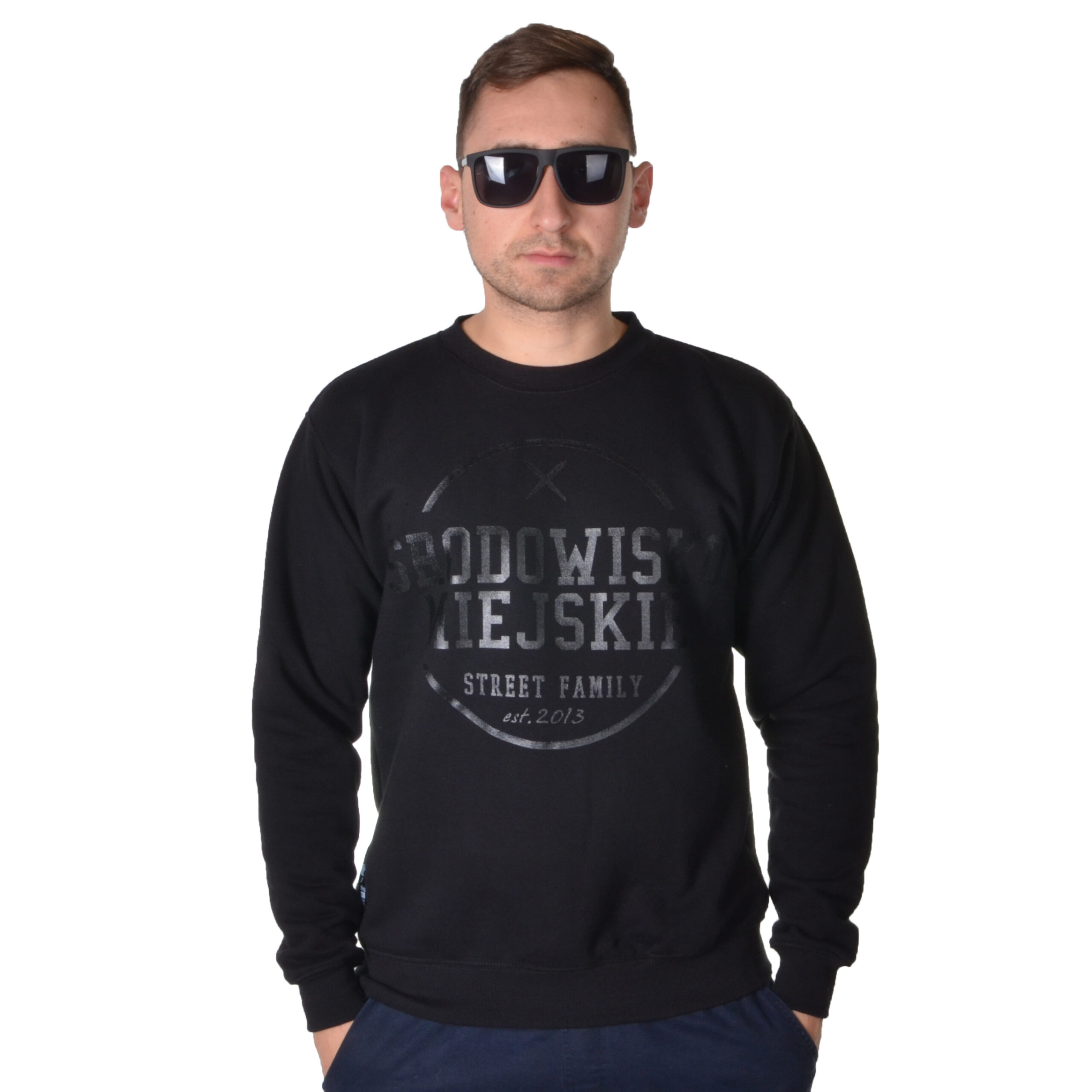ŚRODOWISKO MIEJSKIE BLUZA BEZ KAPTURA CLASSIC CZARNA