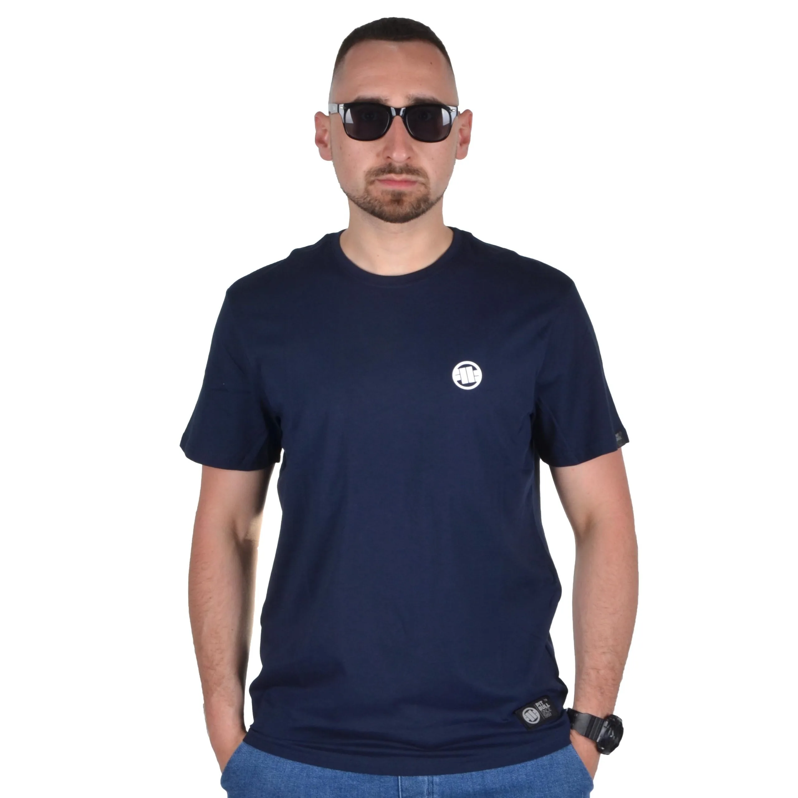 PIT BULL WEST COAST KOSZULKA SMALL LOGO GRANATOWA