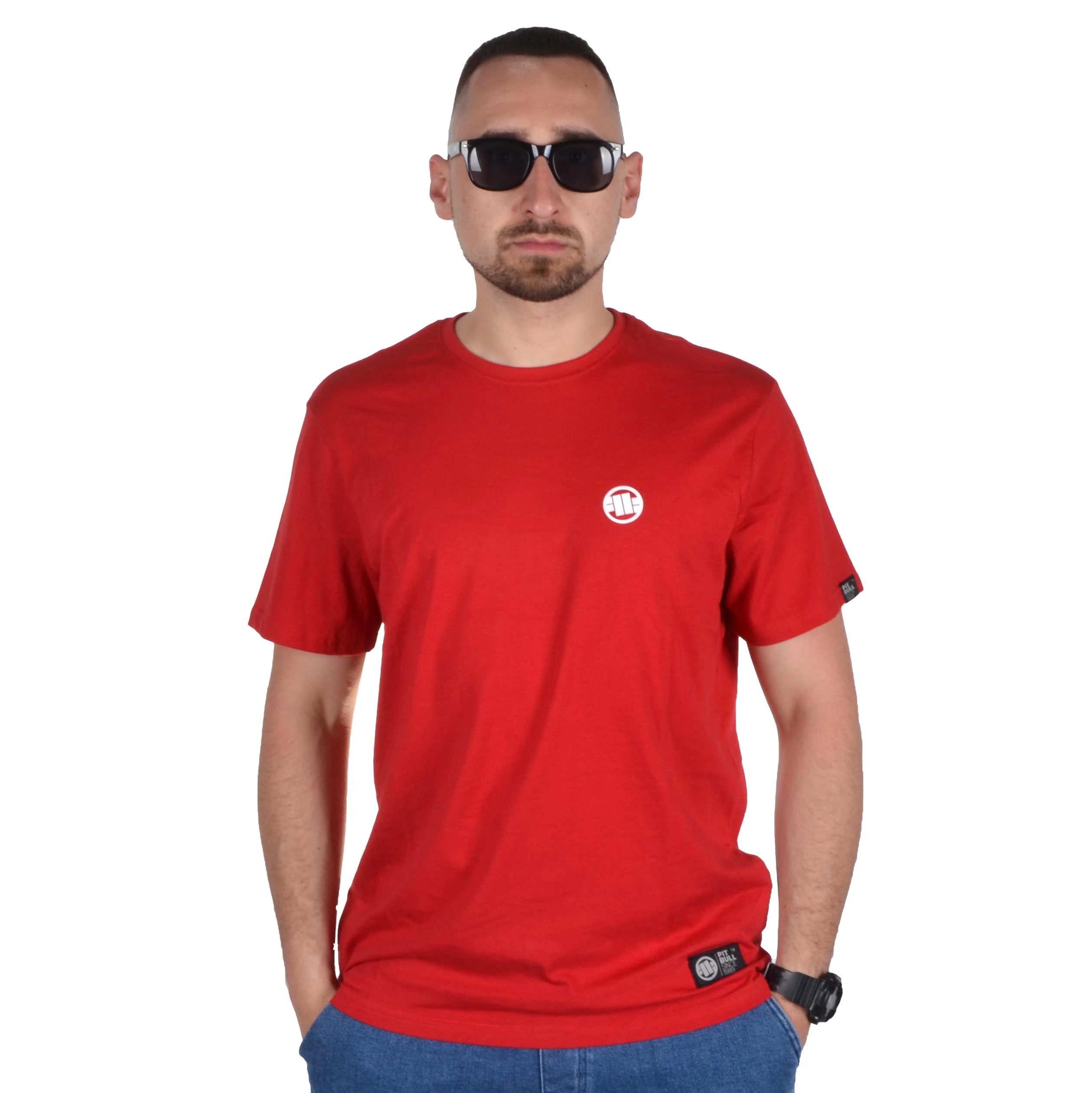 PIT BULL WEST COAST KOSZULKA SMALL LOGO CZERWONA