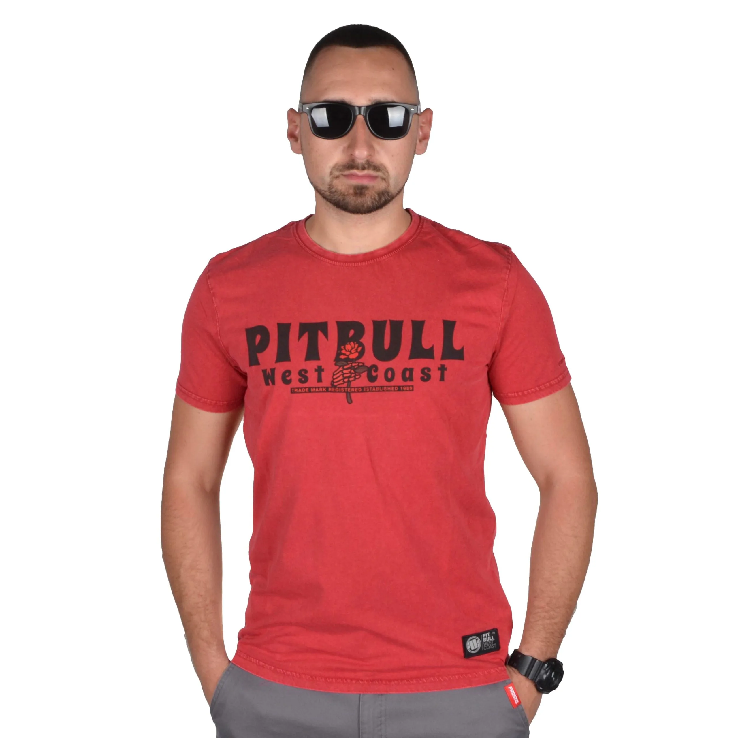 PIT BULL WEST COAST KOSZULKA SANTA MUERTE BORDOWA