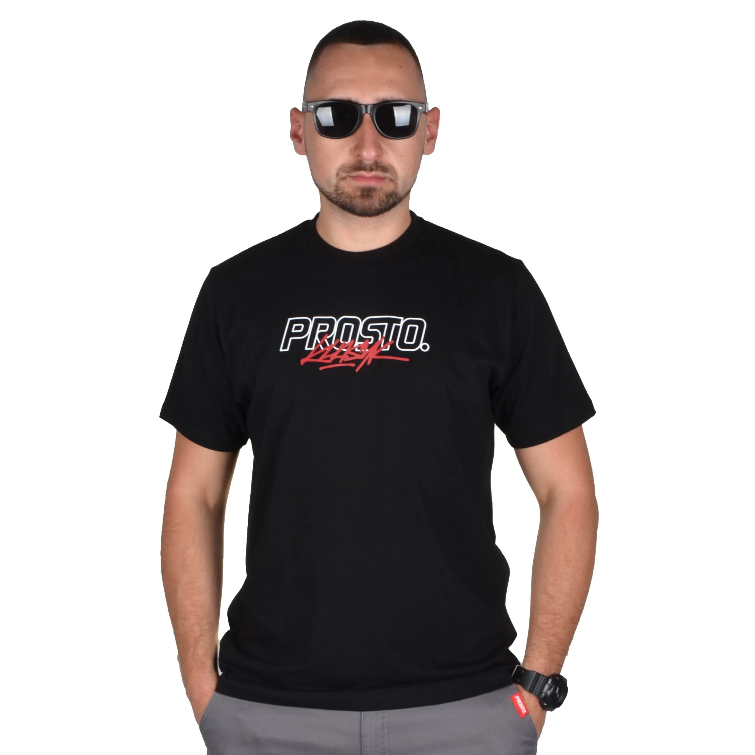 PROSTO. KLASYK KOSZULKA T-SHIRT STREELO CZARNA