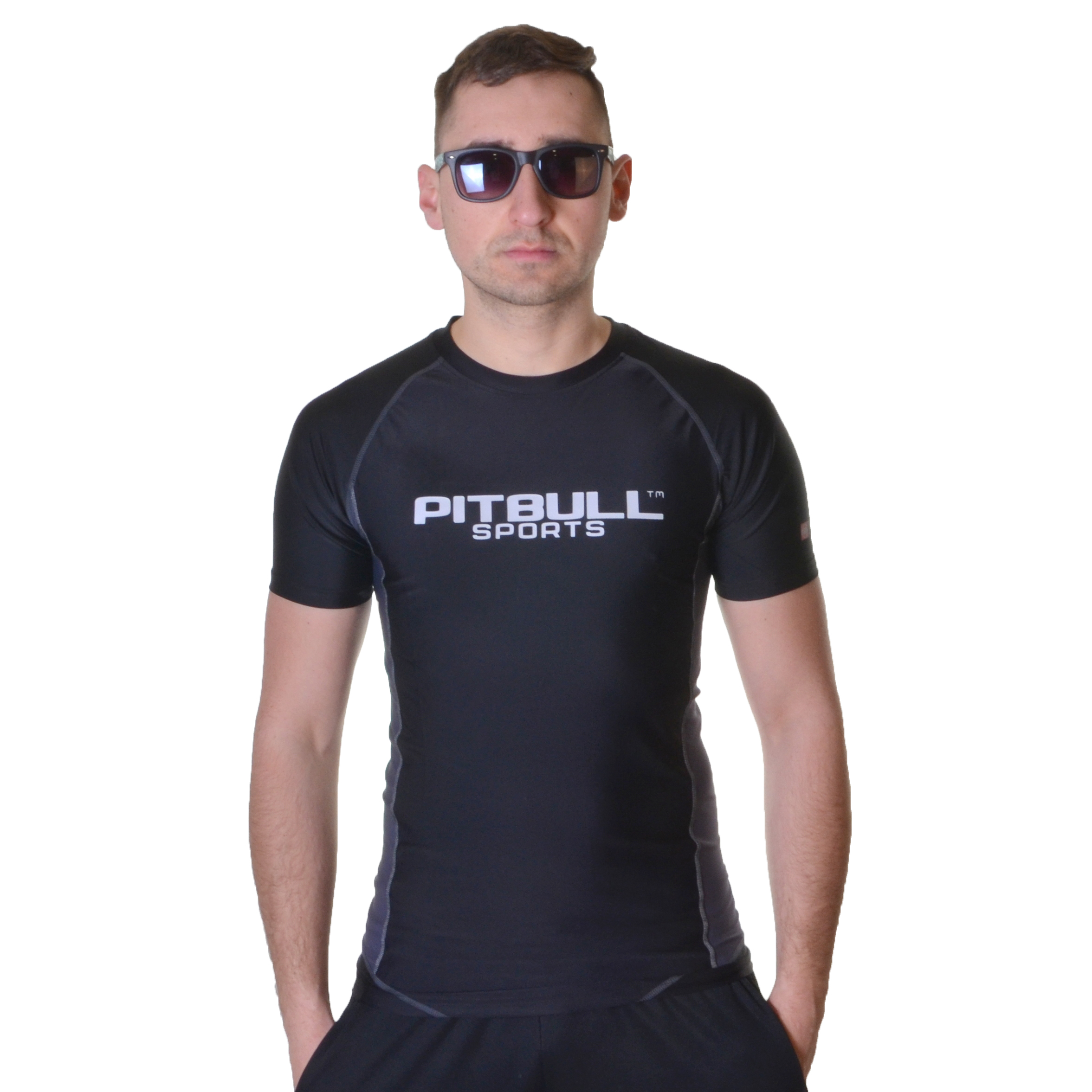 PIT BULL WEST COAST RASHGUARD COMPRESSION PRO PLUS CZARNY