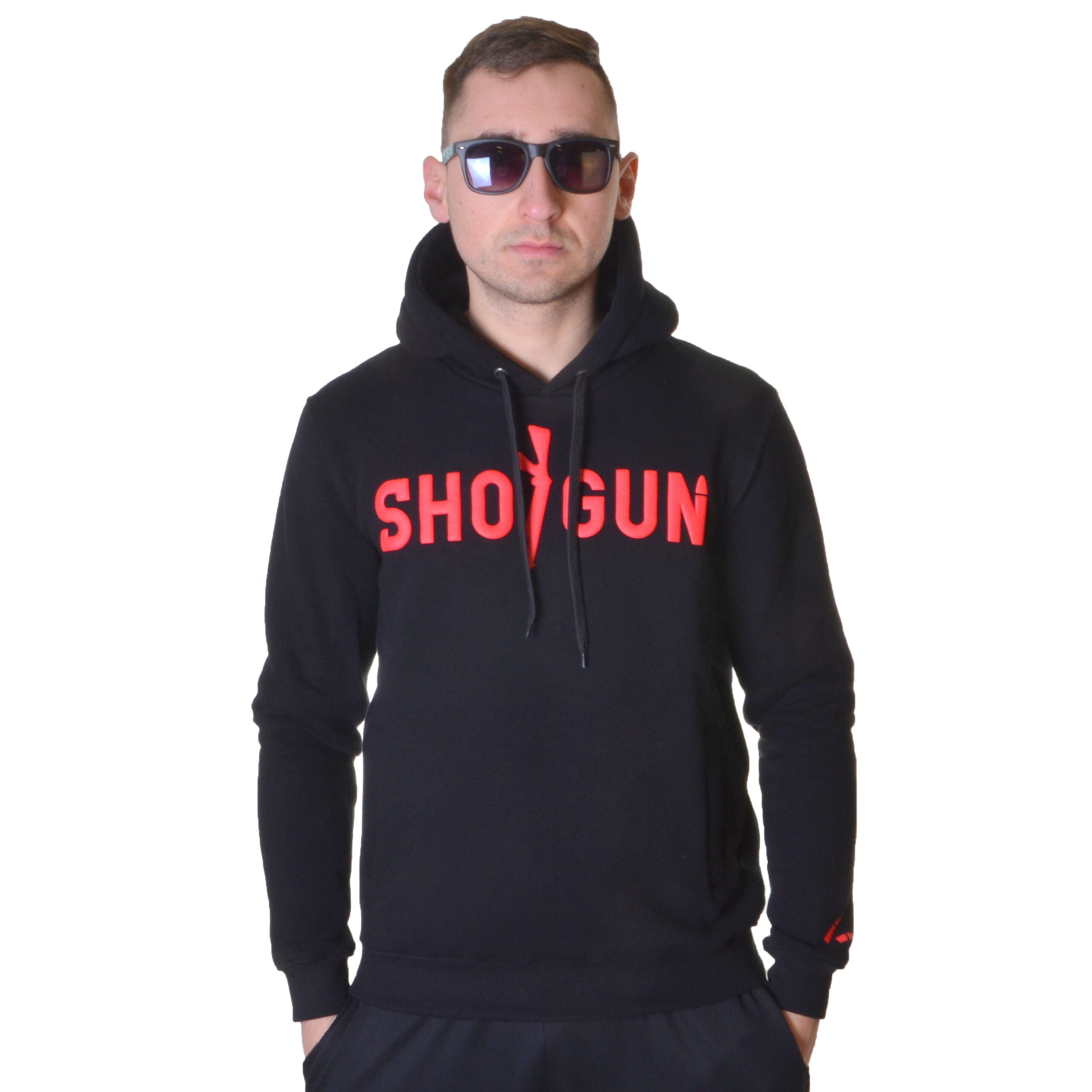 SHOTGUN BLUZA Z KAPTUREM CLASSIC RED CZARNA