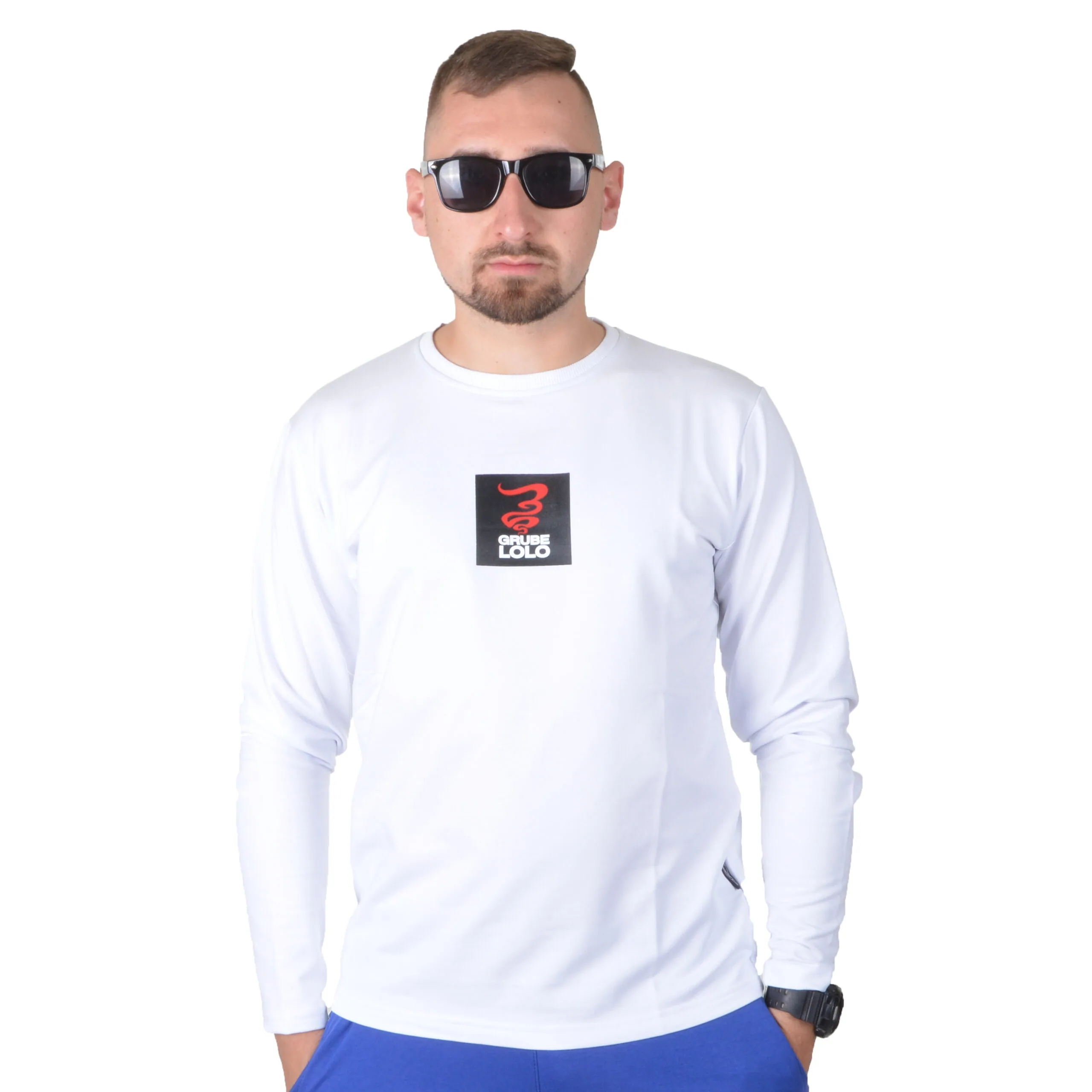 GRUBE LOLO LONGSLEEVE CLASSIC LOGO BIAŁY