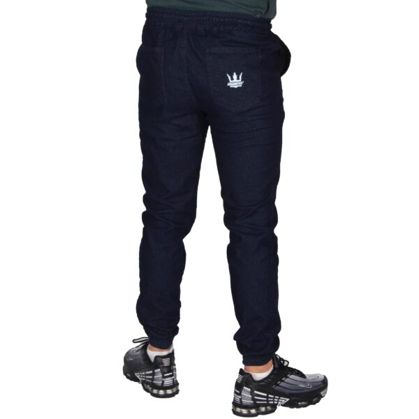 JIGGA WEAR SPODNIE JOGGER JEANS CROWN GRANATOWE