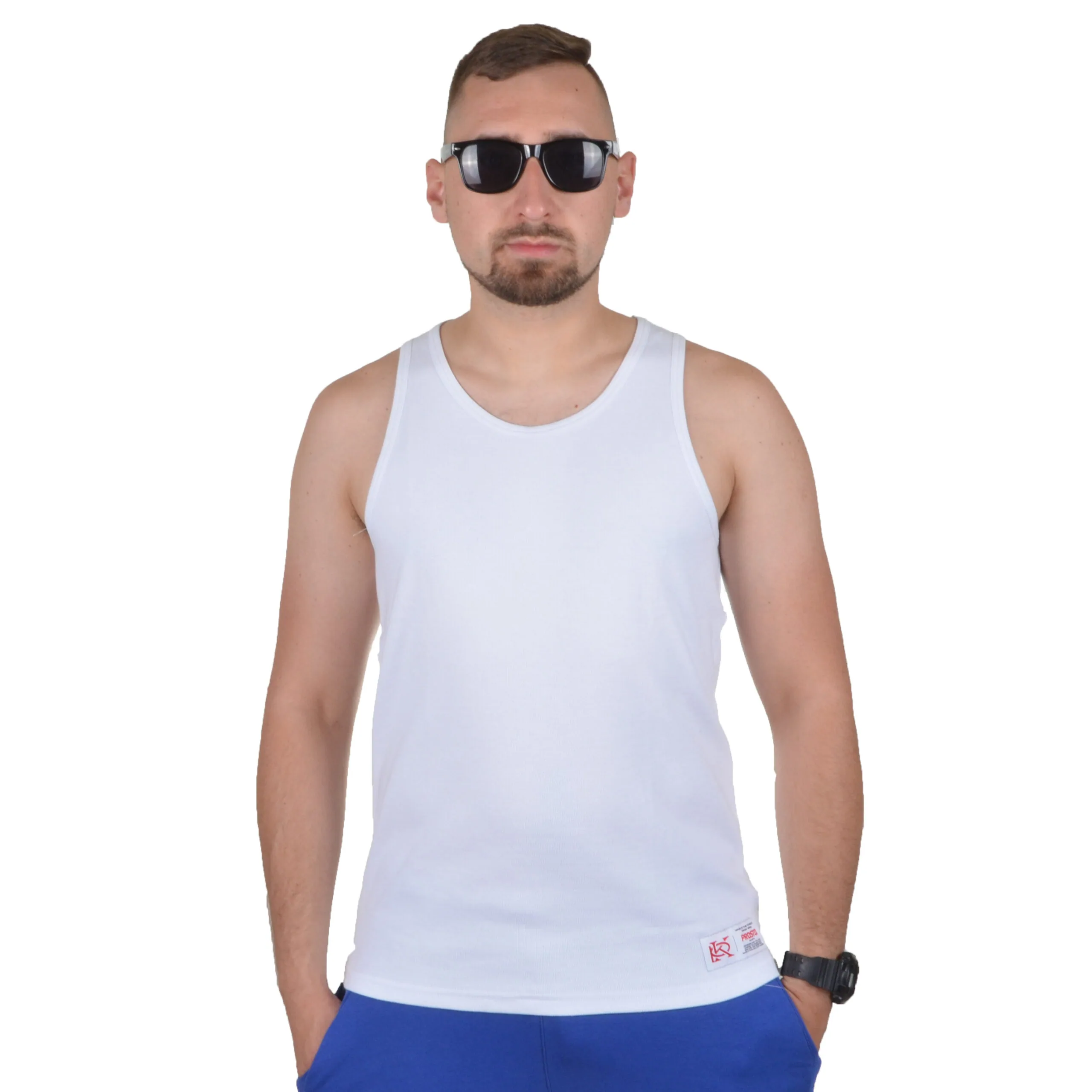PROSTO. KLASYK TANK TOP TREVOR BIAŁY