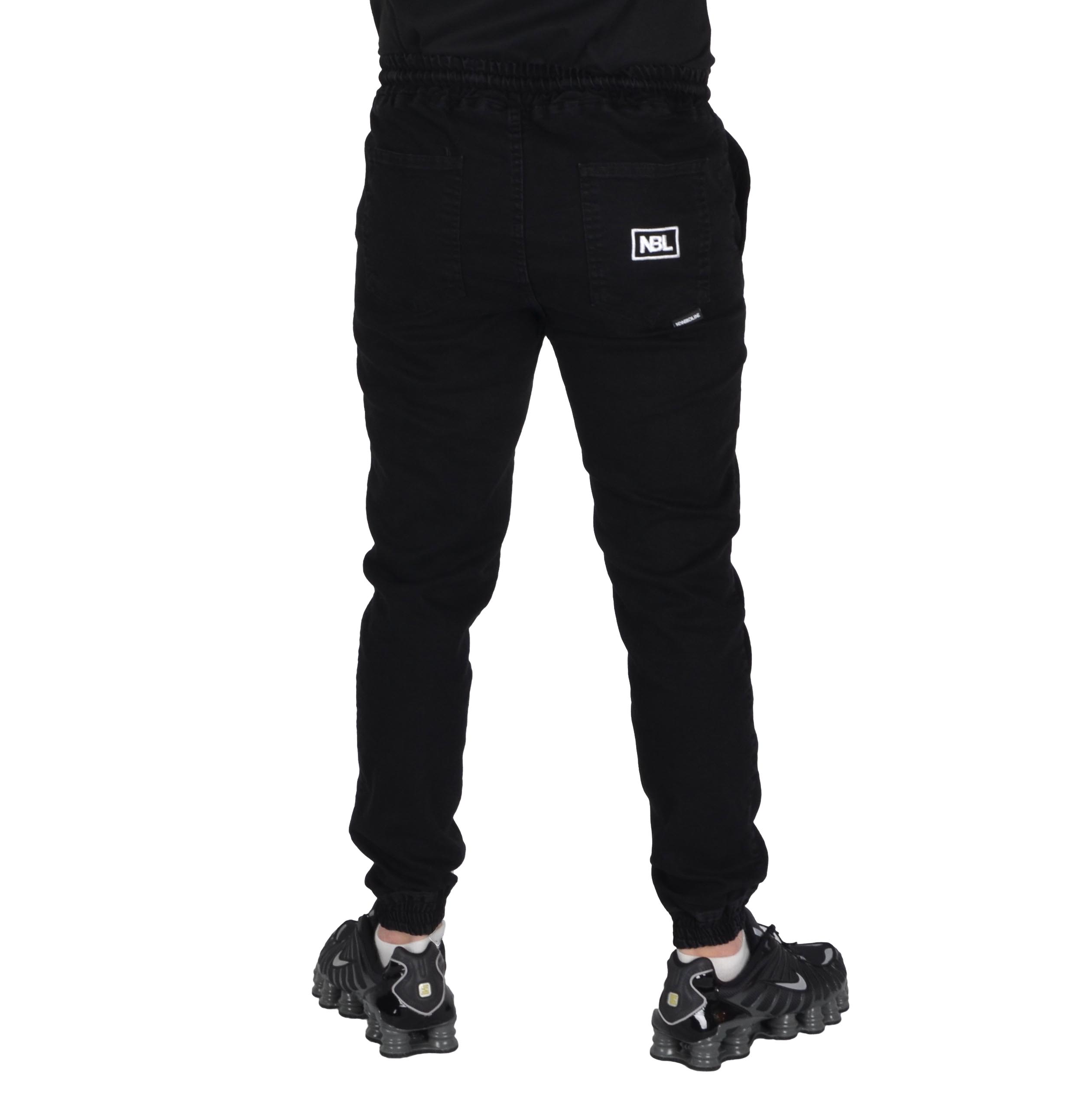 NEW BAD LINE SPODNIE JOGGER JEANS ICON CZARNE