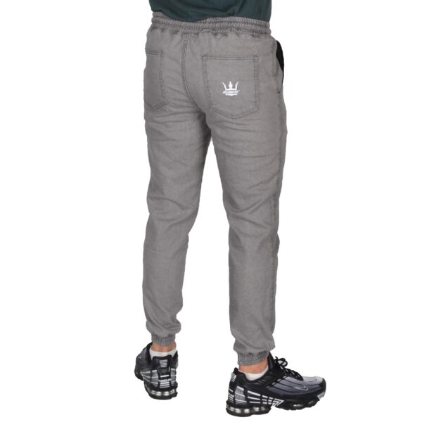 JIGGA WEAR SPODNIE JOGGER JEANS CROWN SZARE