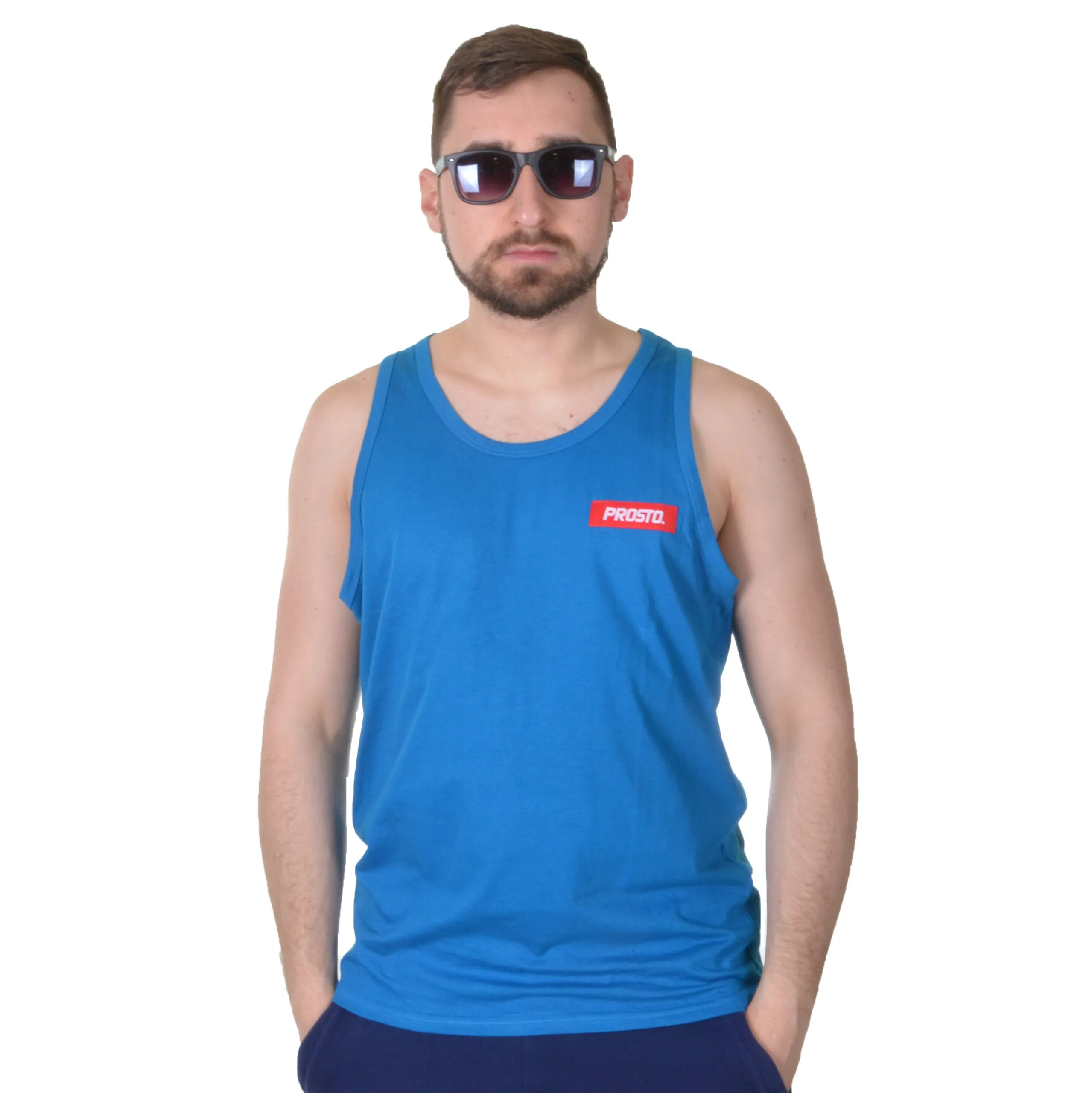PROSTO. KLASYK TANK TOP CARD NIEBIESKA