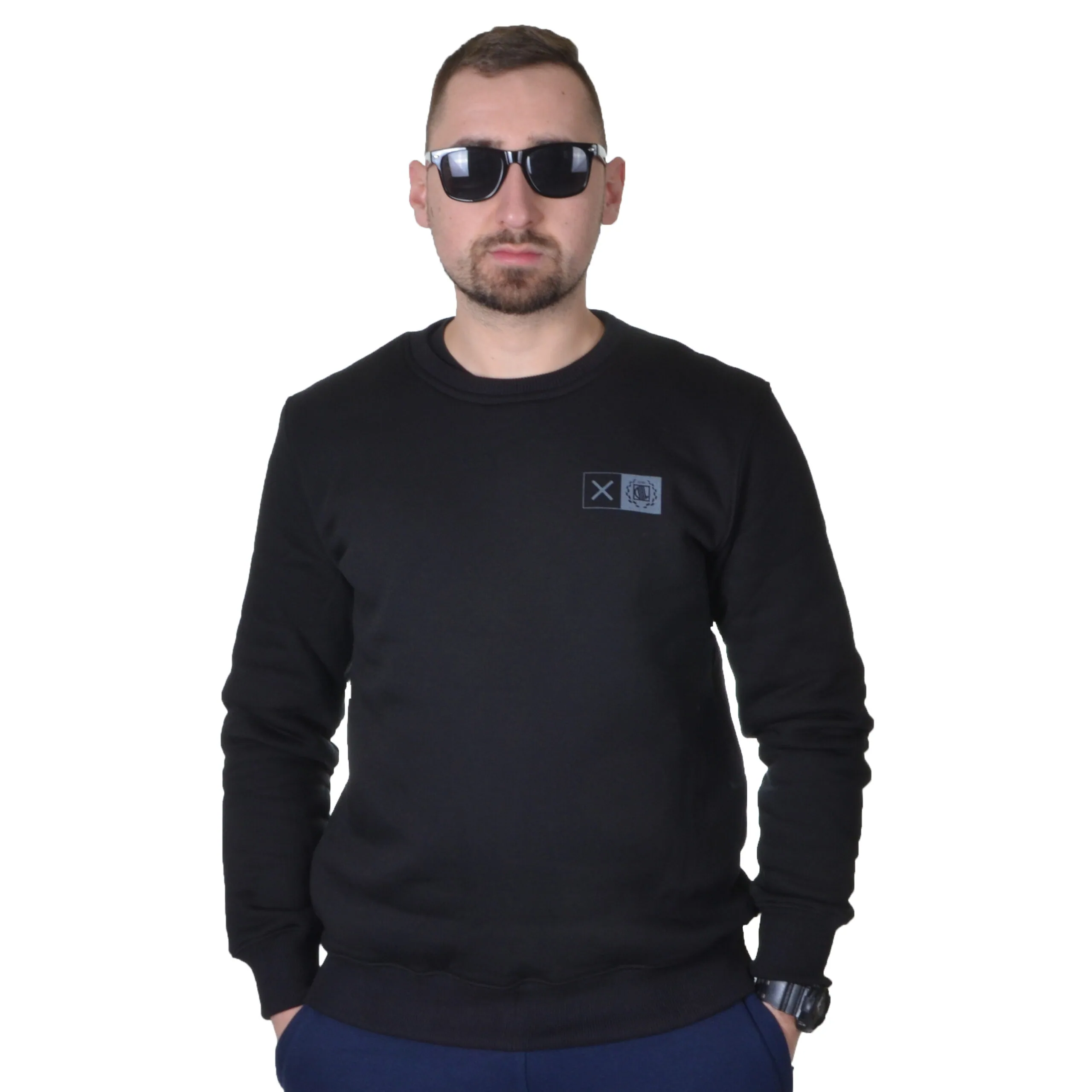 DIIL BLUZA BEZ KAPTURA KLASYK MIRROR CZARNA
