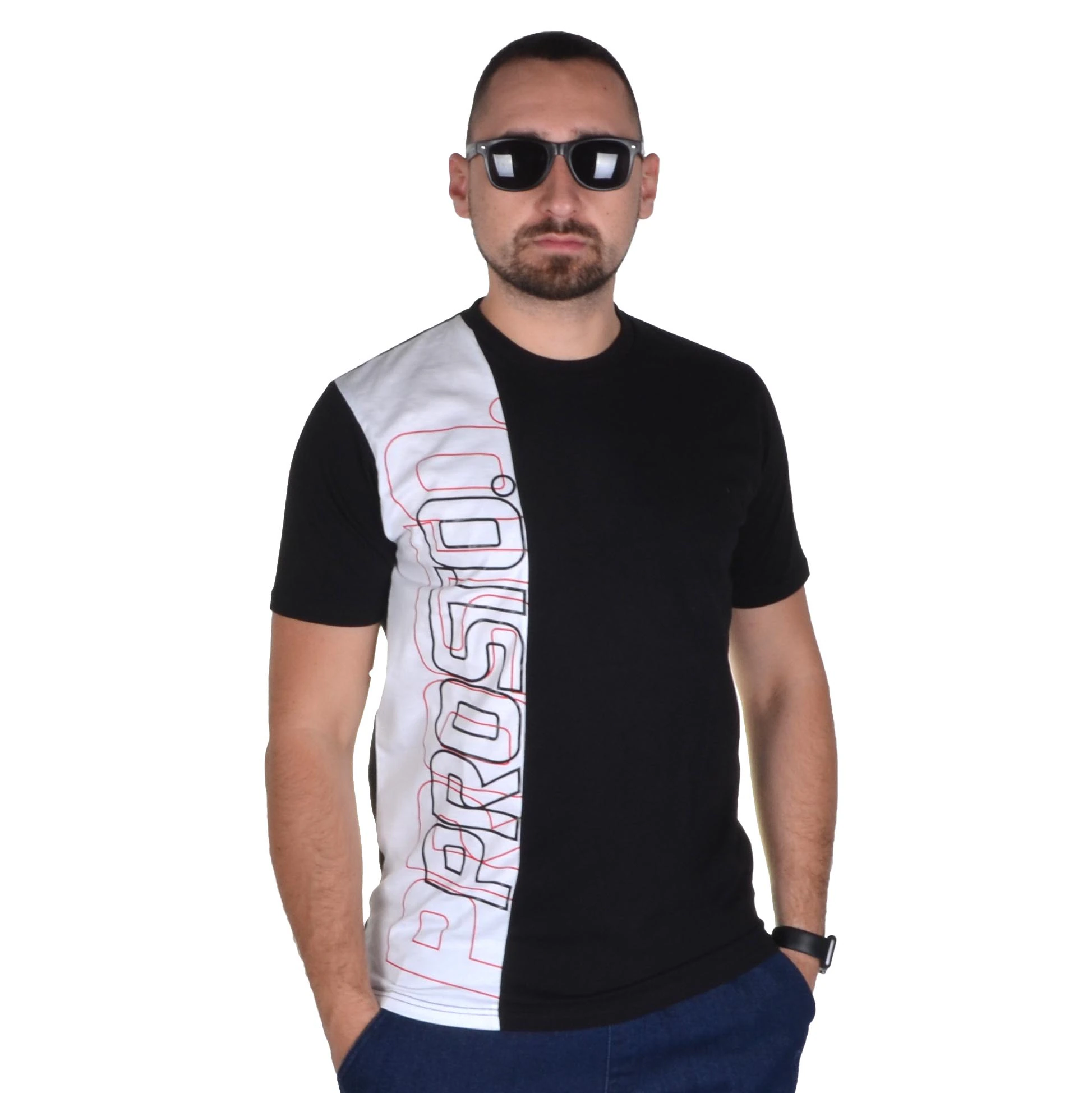 PROSTO. KLASYK KOSZULKA T-SHIRT OUTLAY CZARNA