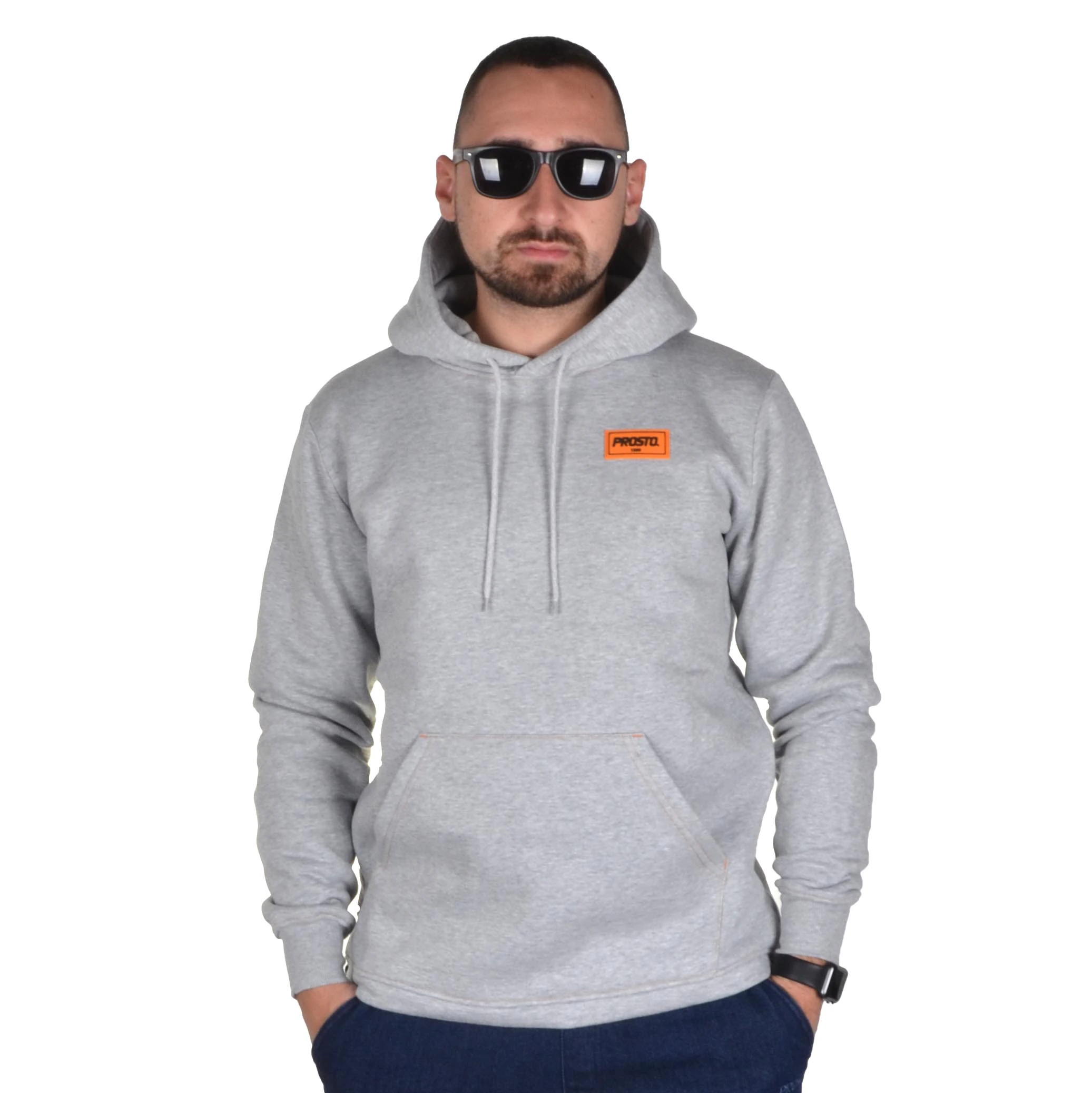 PROSTO. KLASYK BLUZA Z KAPTUREM HOODIE BAXTOY SZARA