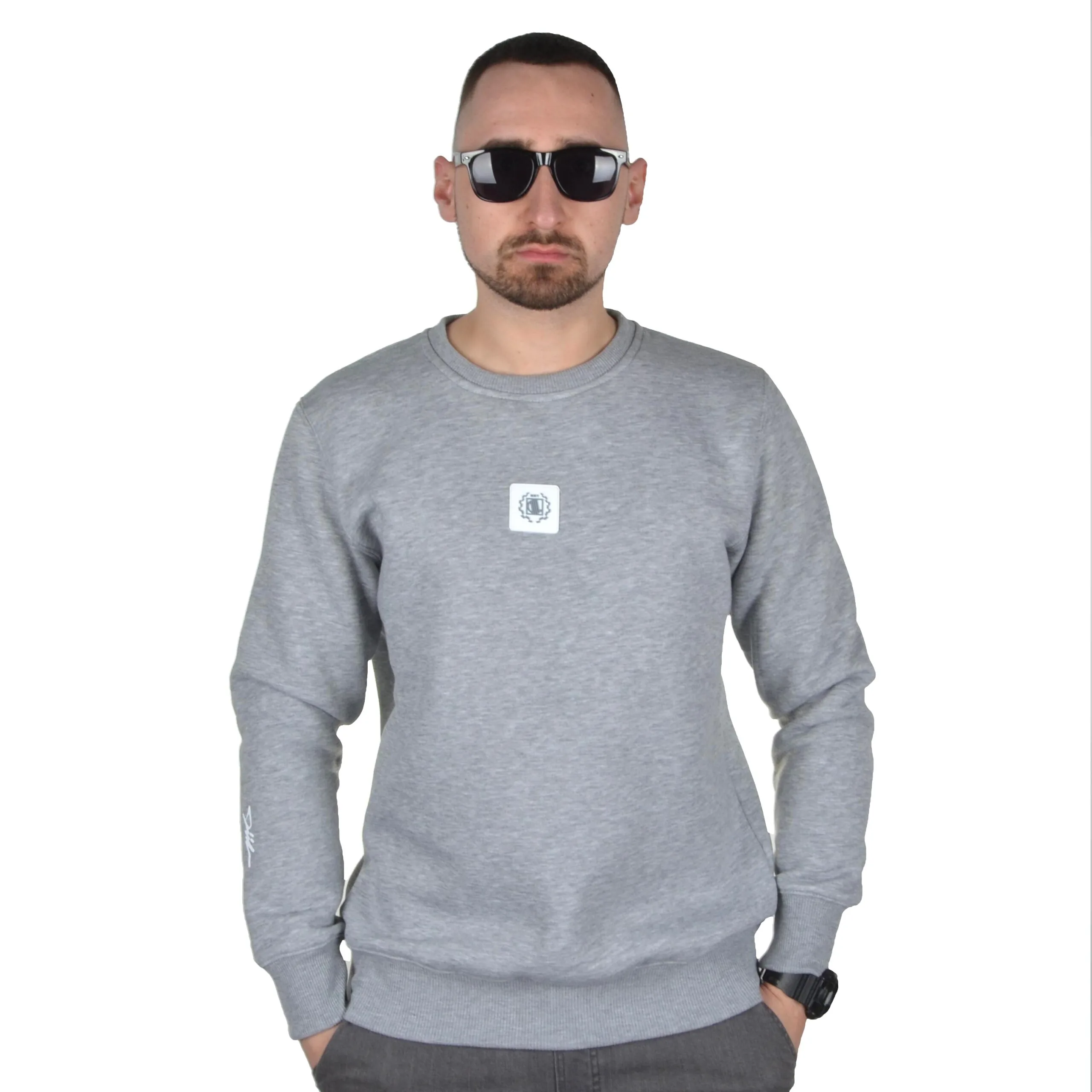 DIIL BLUZA BEZ KAPTURA KLASYK ELASTO SZARA