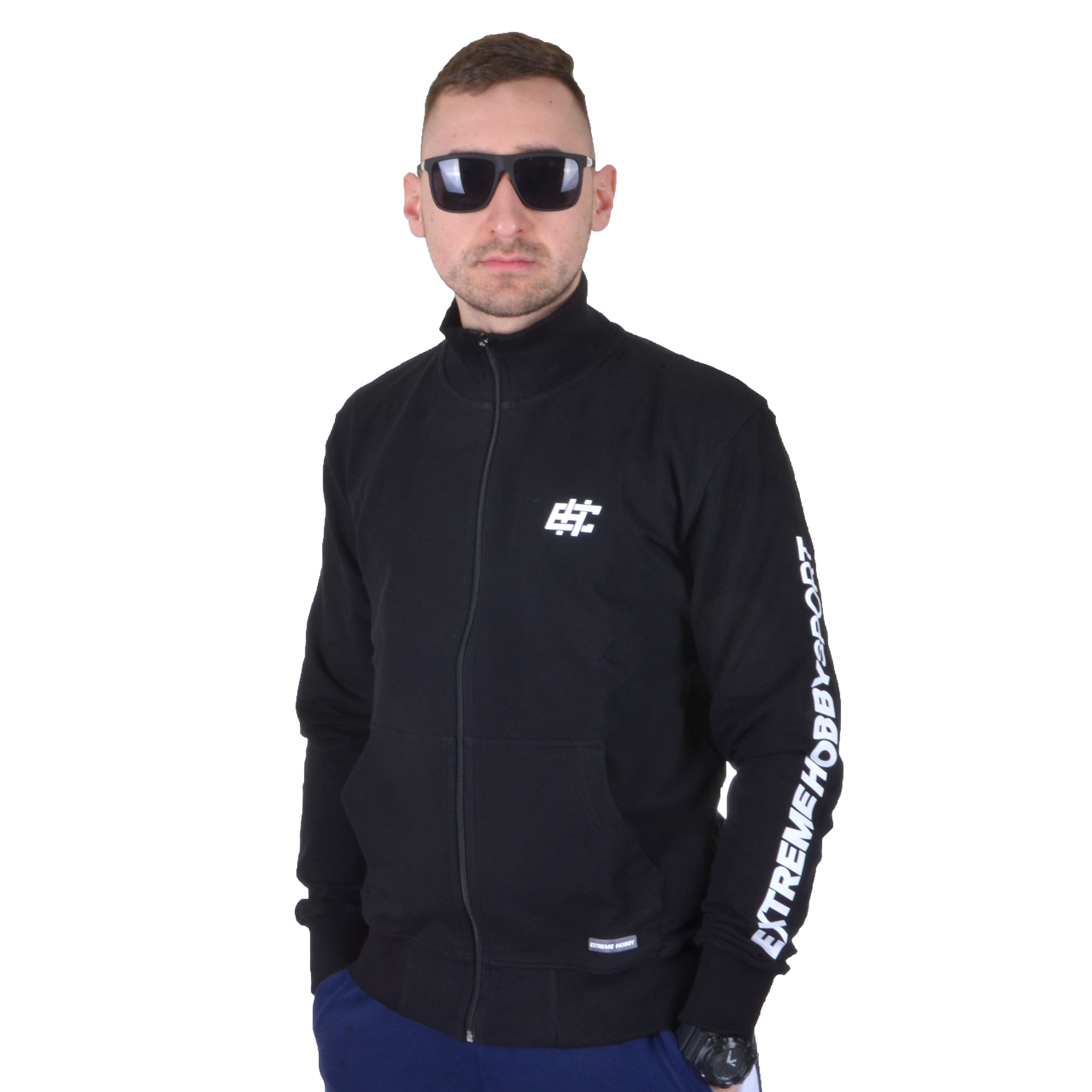 EXTREME HOBBY BLUZA BEZ KAPTURA ZIP SPORT LINE CZARNA