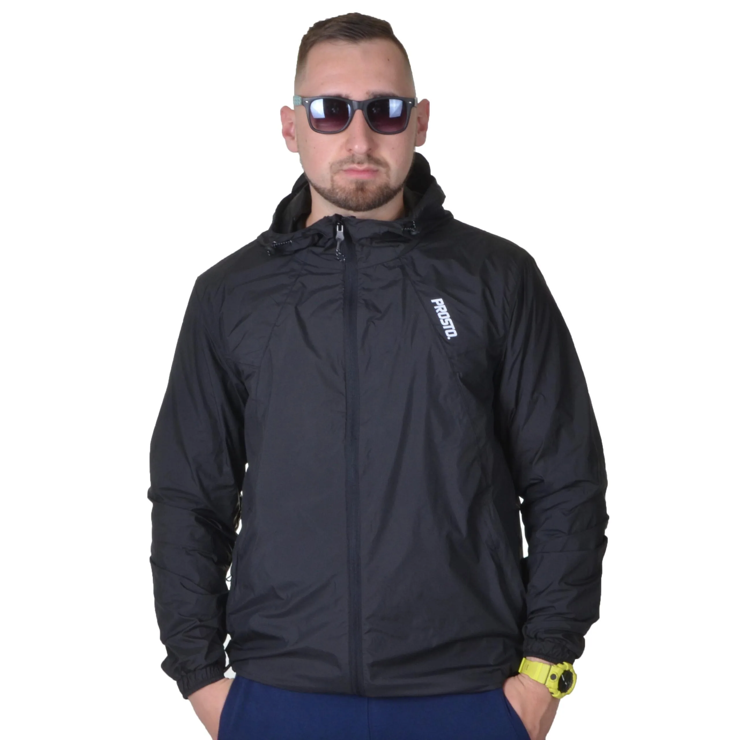 PROSTO. KLASYK KURTKA WIATRÓWKA WINDBREAKER CZARNA