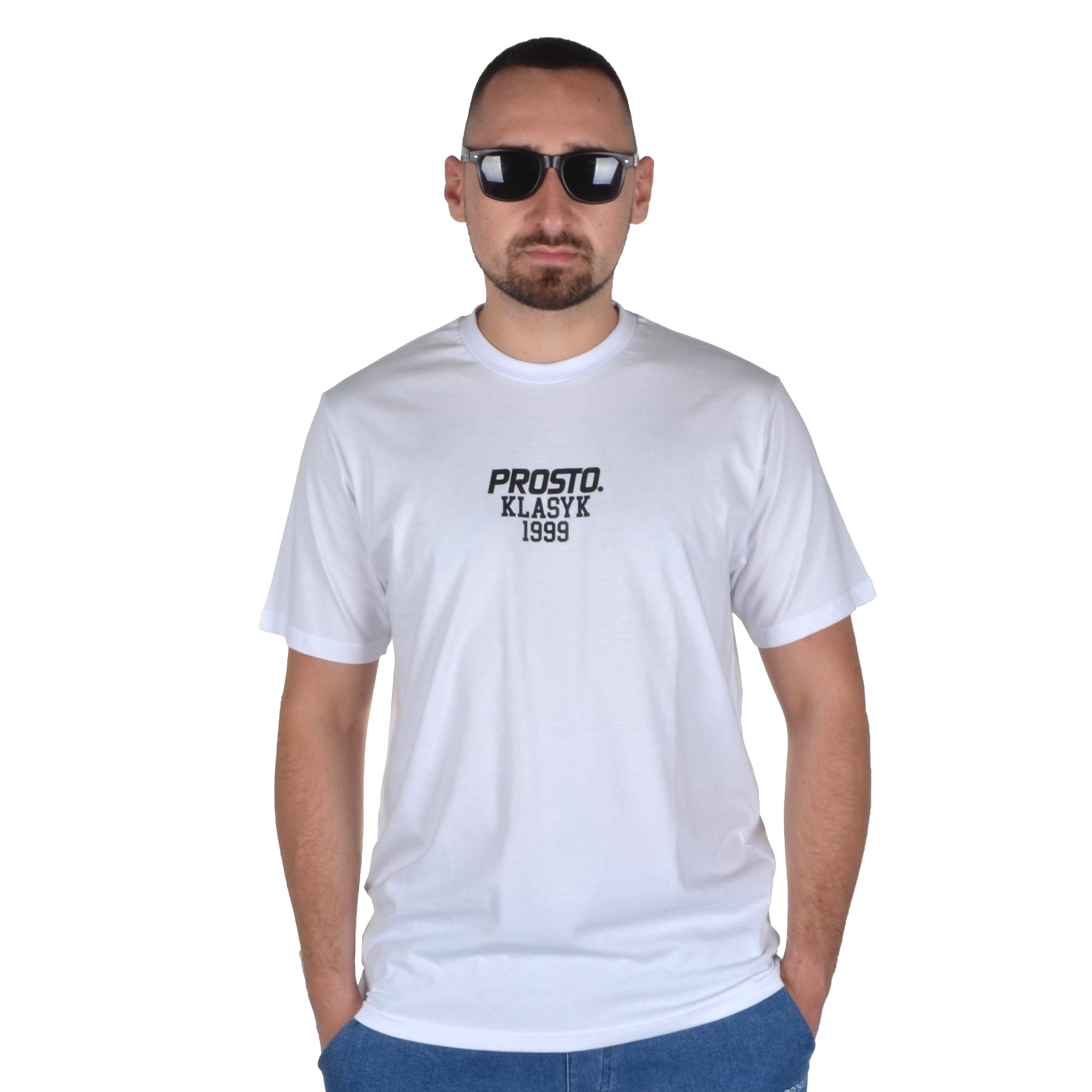 PROSTO. KLASYK KOSZULKA T-SHIRT STAPLES BIAŁA