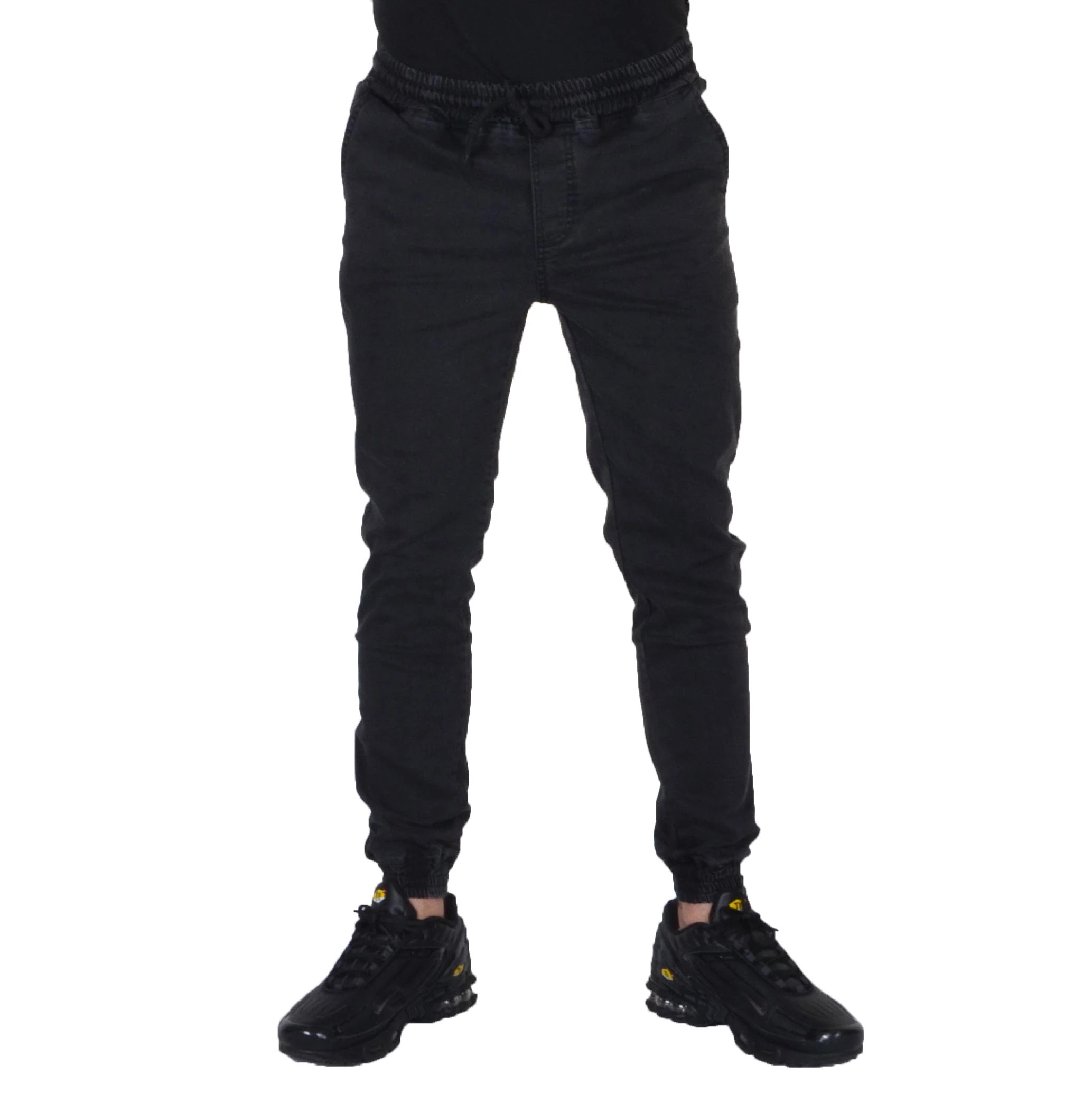 PATRIOTIC SPODNIE JOGGERY FUTURA MINI JEANS SZARE