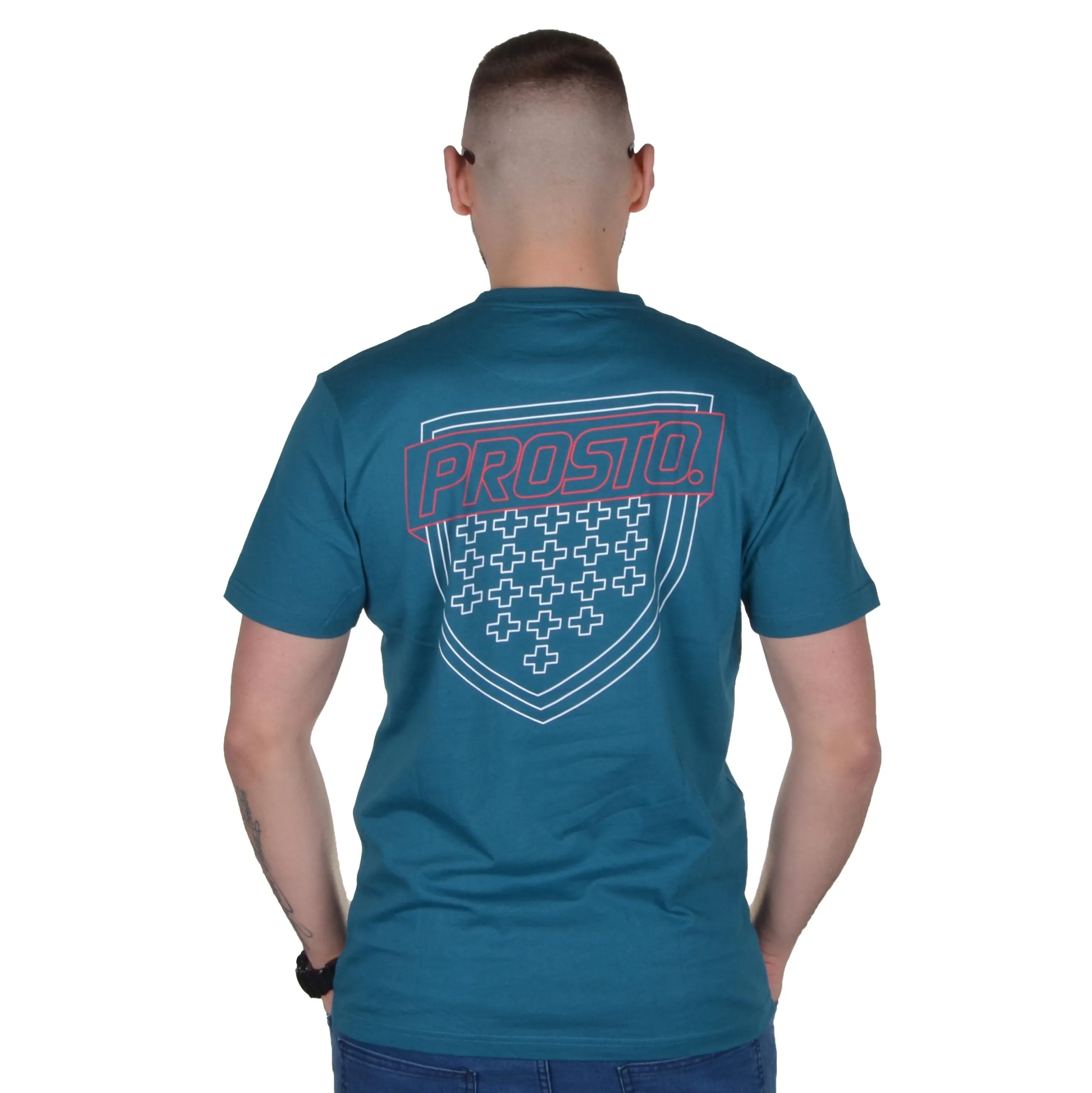 PROSTO. KLASYK KOSZULKA T-SHIRT OUTSHIELD TURKUSOWA