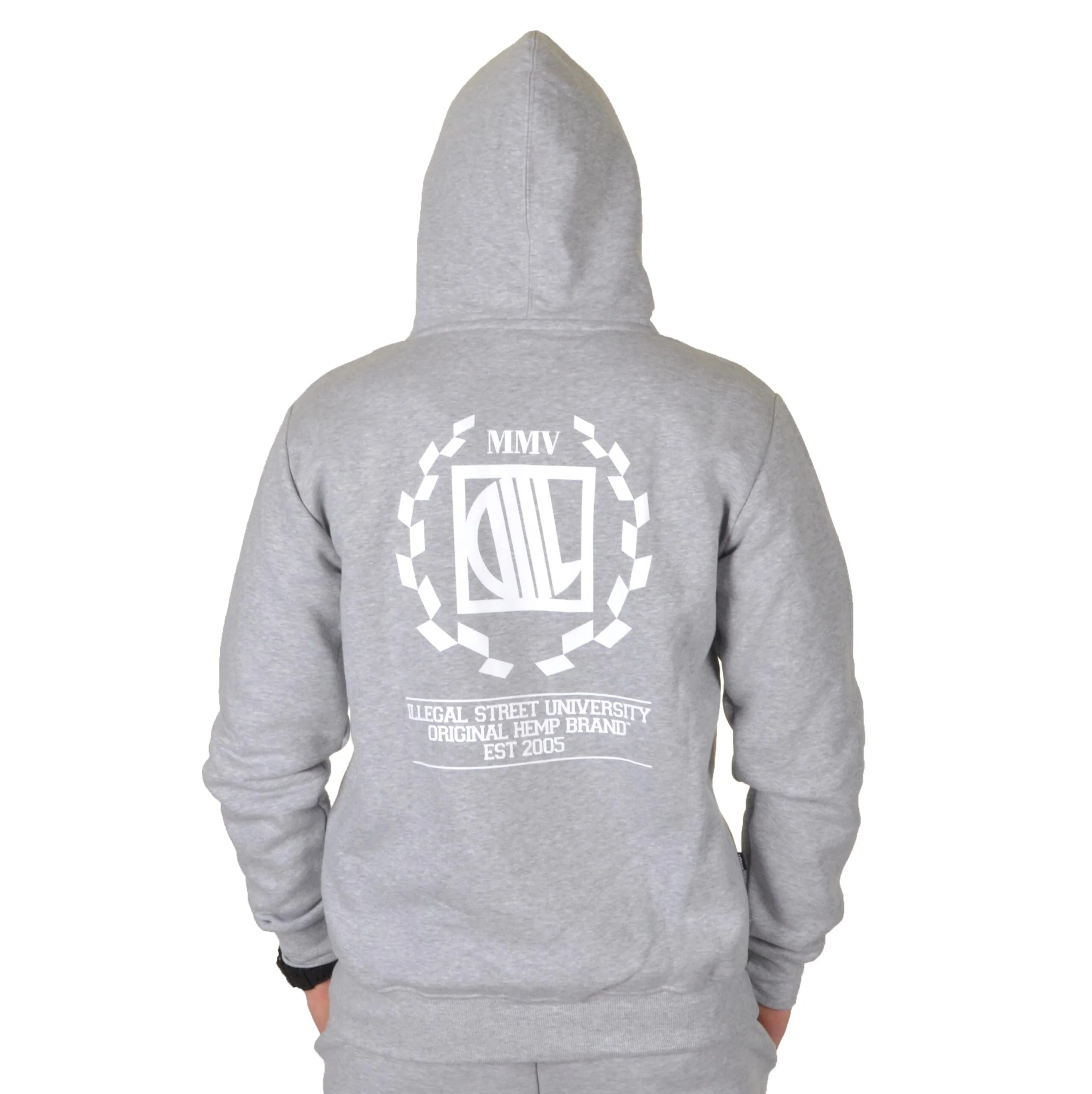 DIIL BLUZA Z KAPTUREM ROZPINANA ZIP HG LAUR SZARA