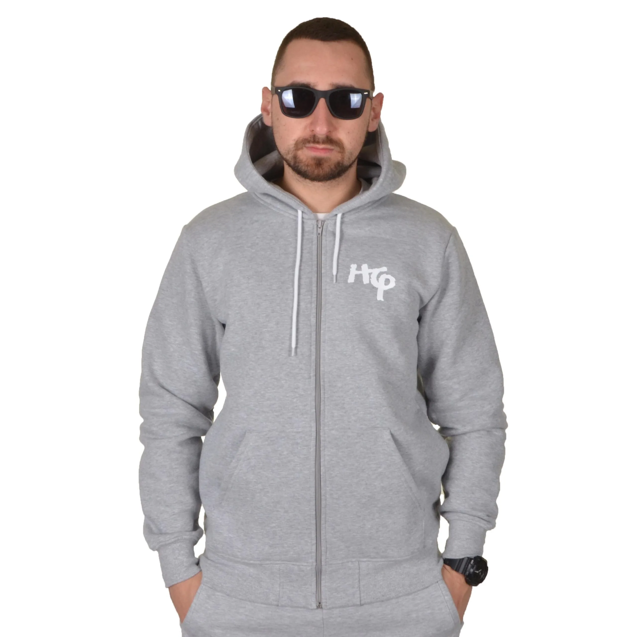 DIIL BLUZA Z KAPTUREM ROZPINANA ZIP HG LAUR SZARA