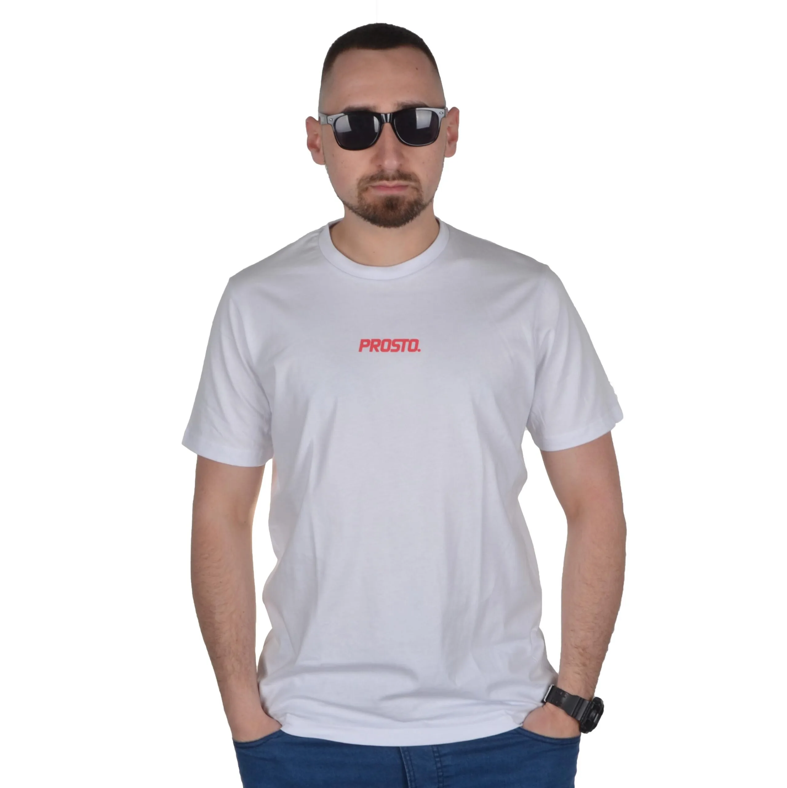 PROSTO. KLASYK KOSZULKA T-SHIRT OUTSHIELD BIAŁA
