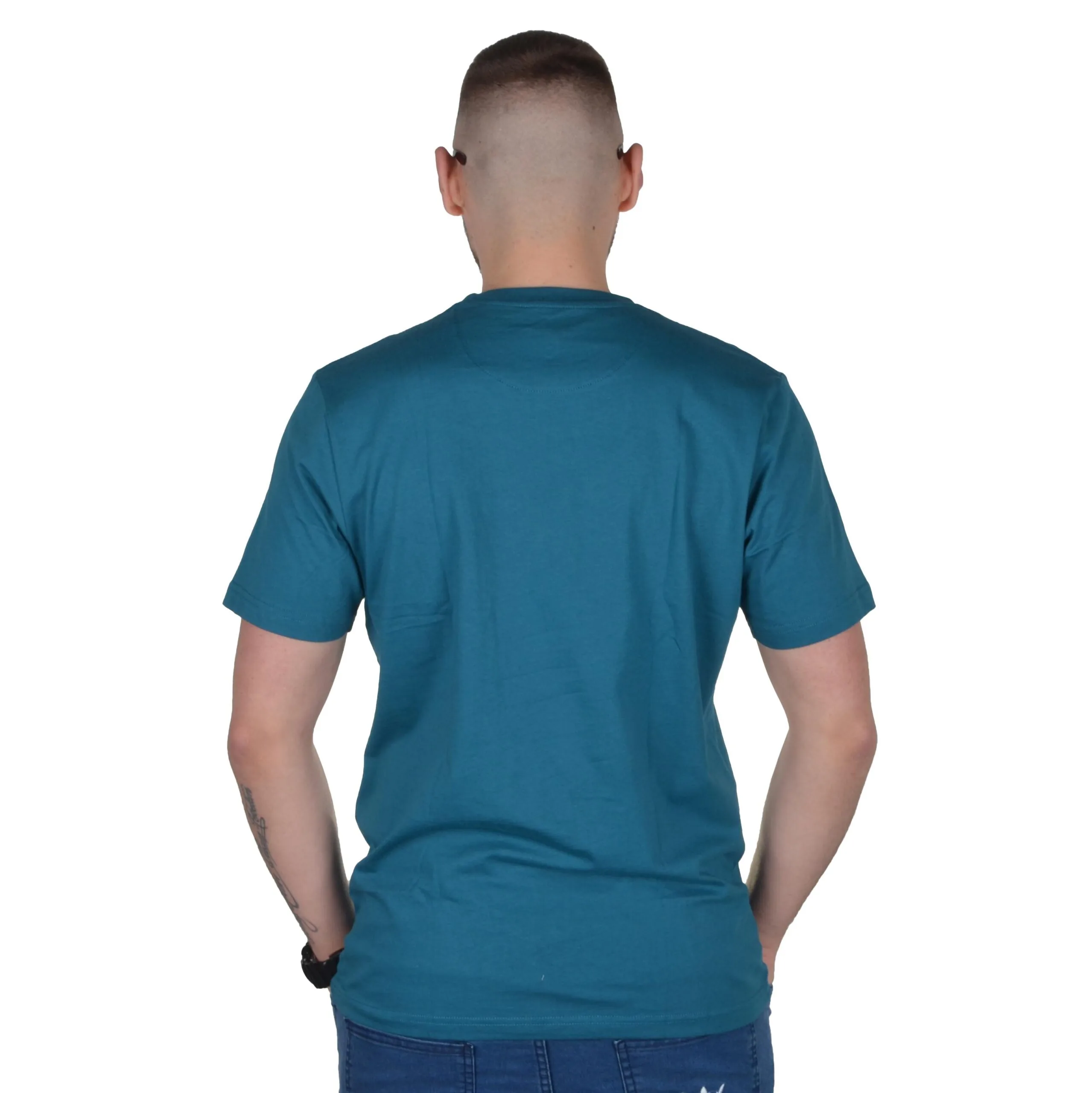 PROSTO. KLASYK KOSZULKA T-SHIRT SHIELD XXIII TURKUSOWA