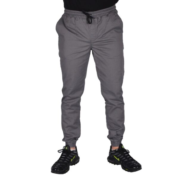 JIGGA WEAR SPODNIE JOGGER CHINO CROWN SZARE