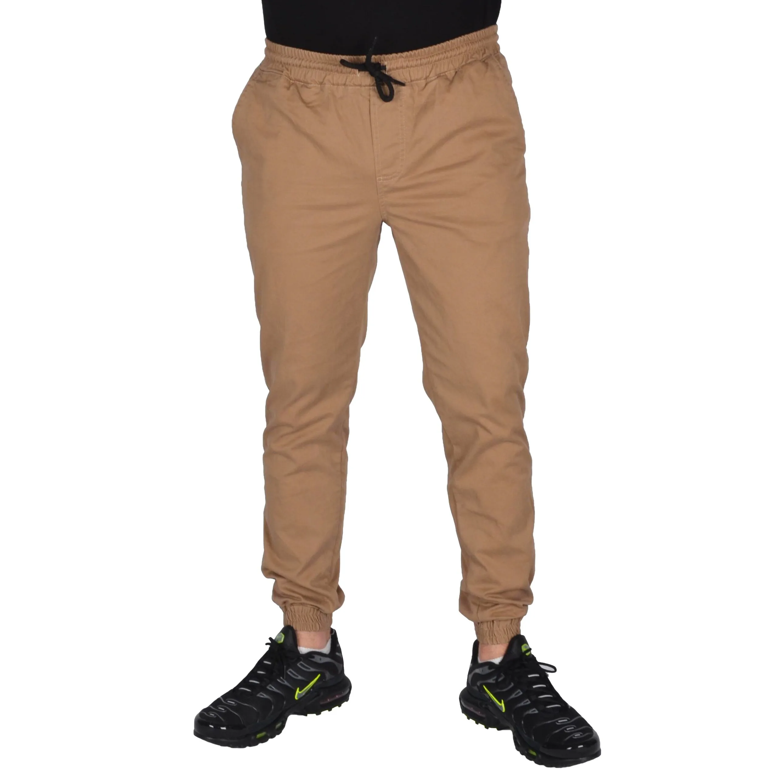 JIGGA WEAR SPODNIE JOGGER CHINO CROWN BEŻOWE