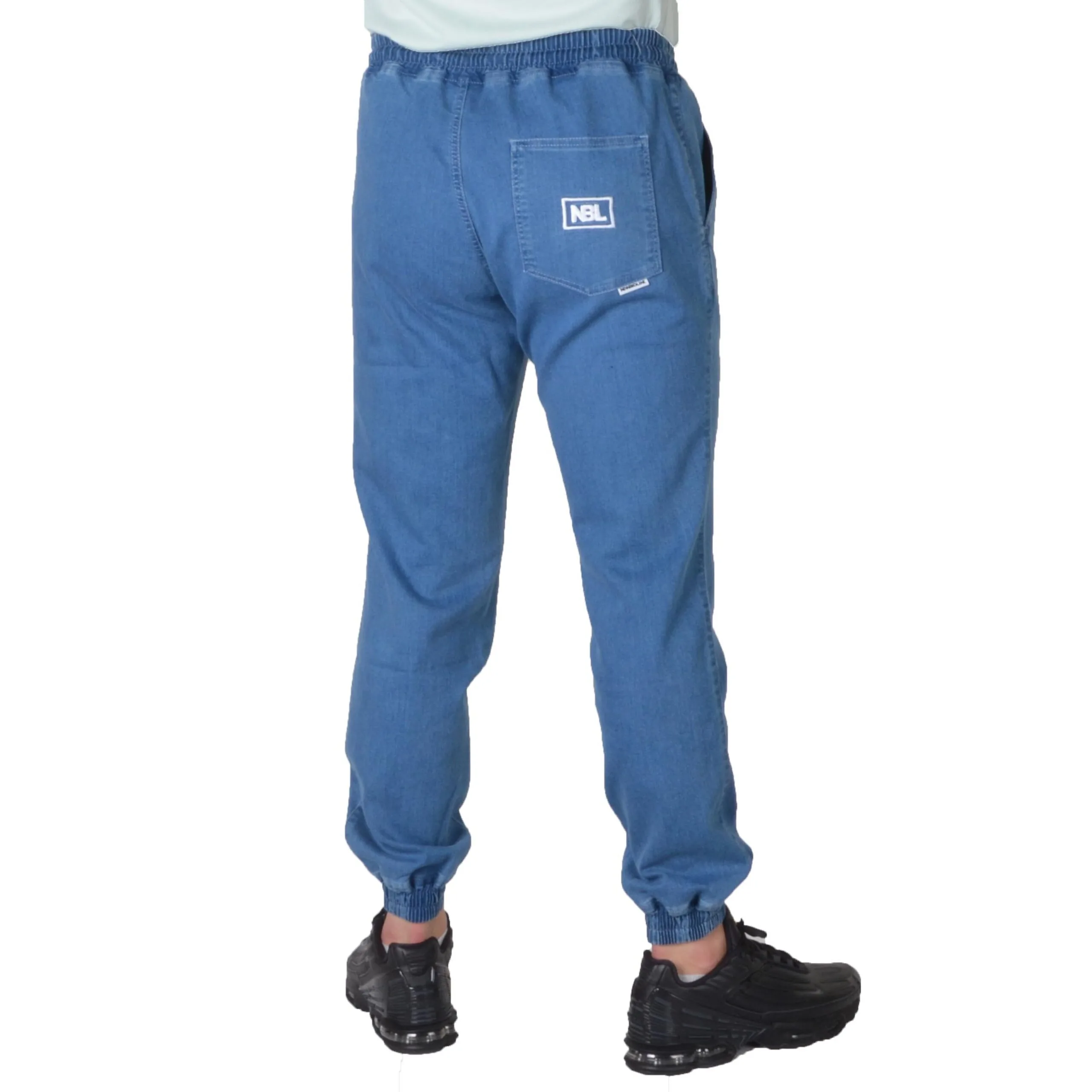 NEW BAD LINE SPODNIE JOGGERY JEANS JASNY